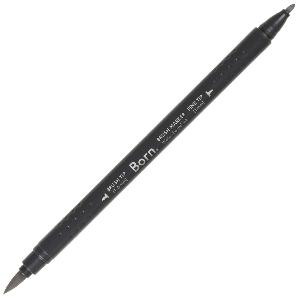 4 Born Professional Brush Dual-Tip Marker Dove Grey N89, 4 of 4