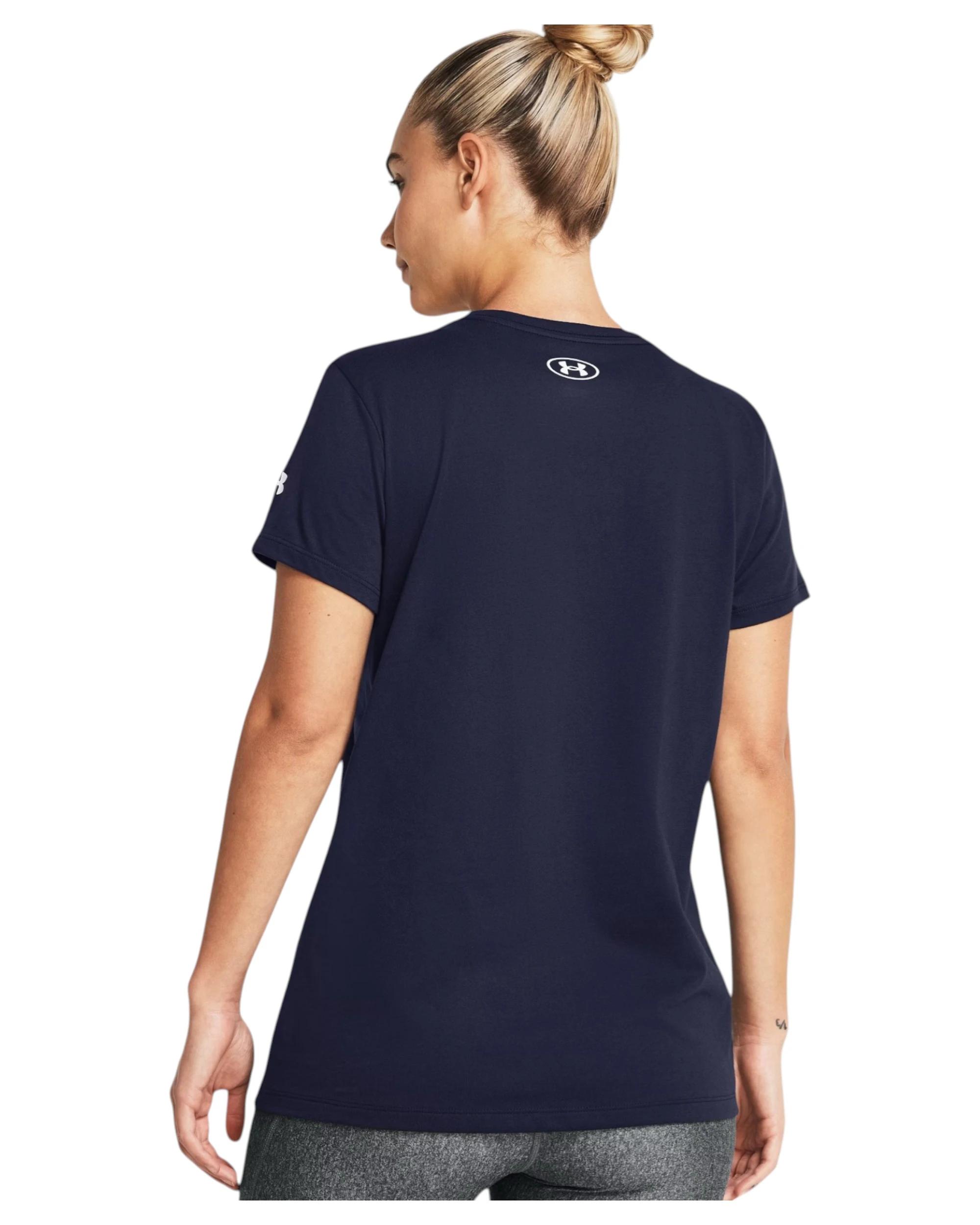 4 Under Armour Womens Athletic Short Sleeve Navy/ White Shirt NAVY, 4 of 4