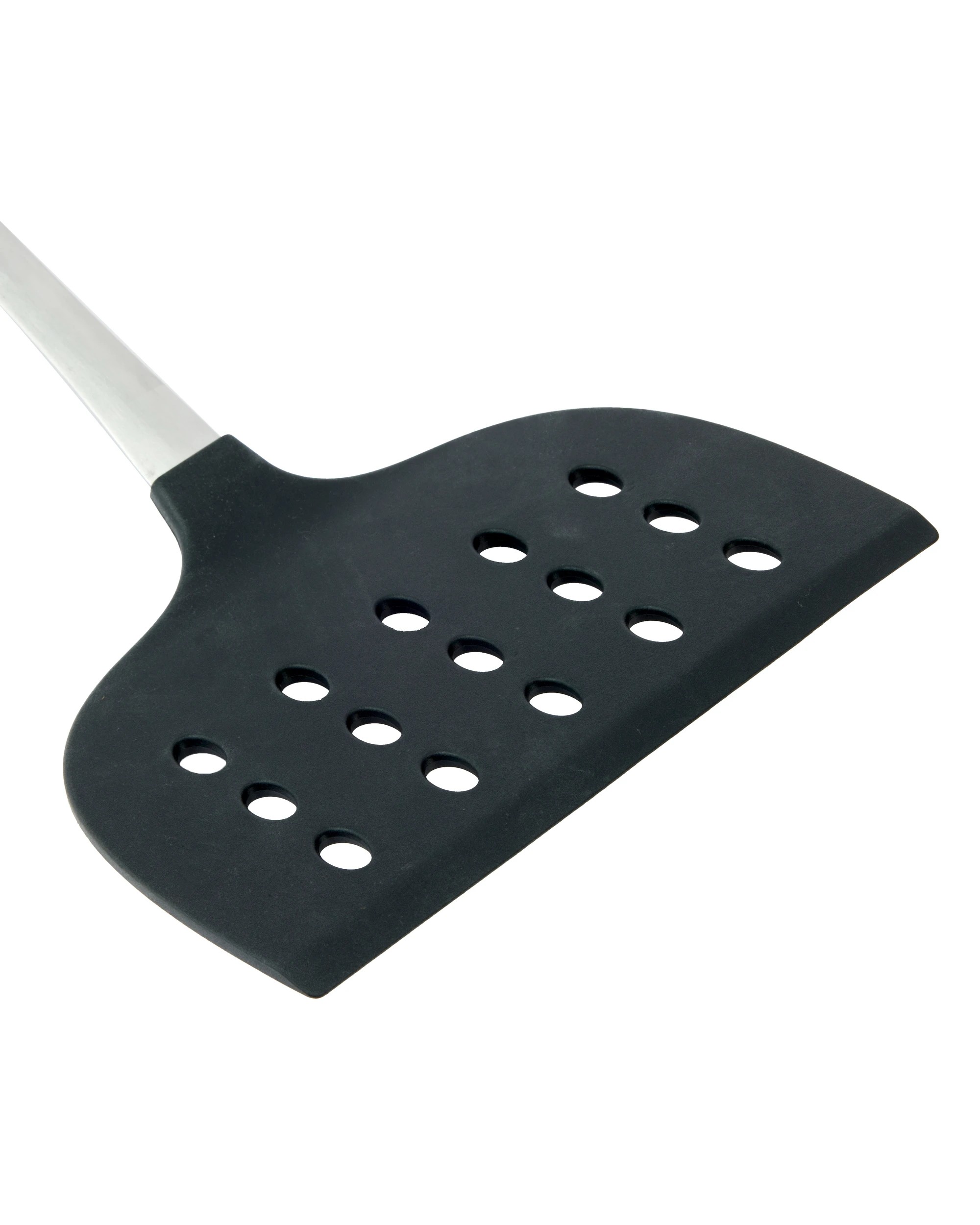 2 Silicone & Stainless Steel Large Slotted Turner with Soft Touch Handle, 2 of 5