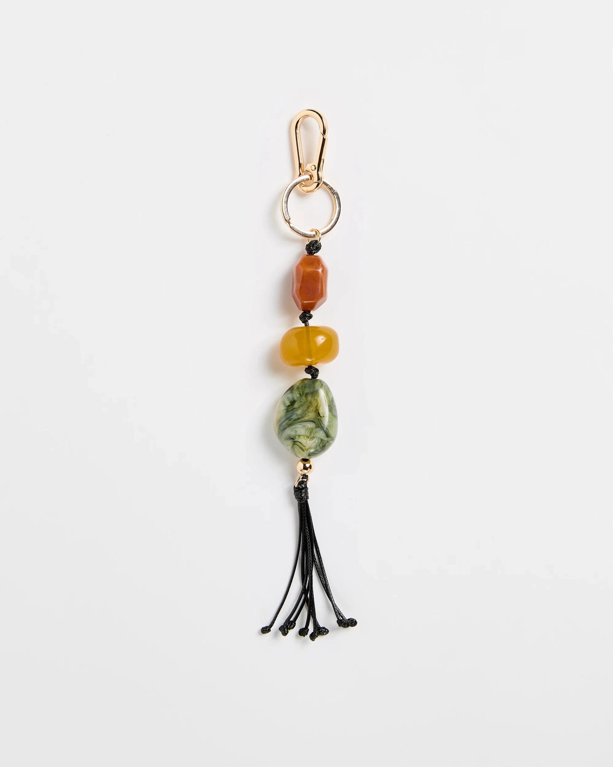 1 Target Acrylic Beaded Bag Charm MUSTARD, 1 of 1