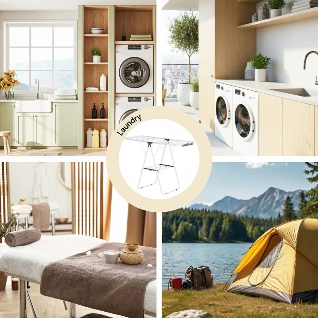 7 Artiss 2 Tier Clothes Rack Airer Foldable 139CM - Multi, 7 of 7