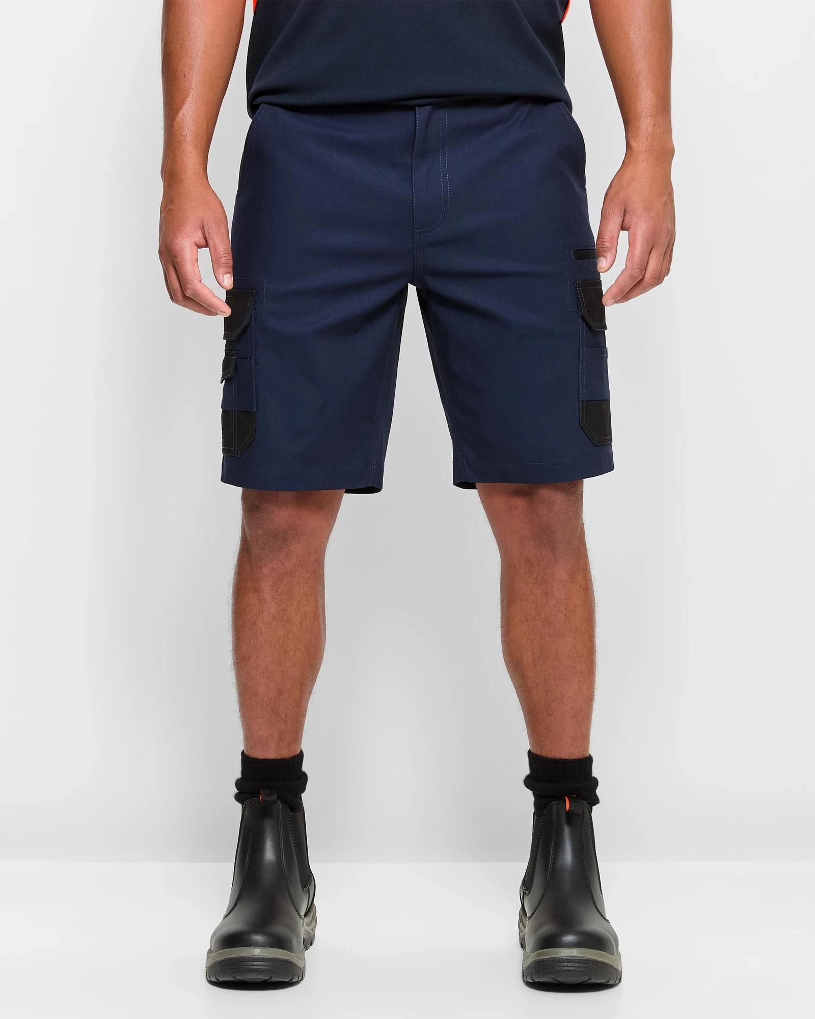 1 Australian Cotton Performance Cargo Work Shorts - Graphite NAVY BLUE, 1 of 5