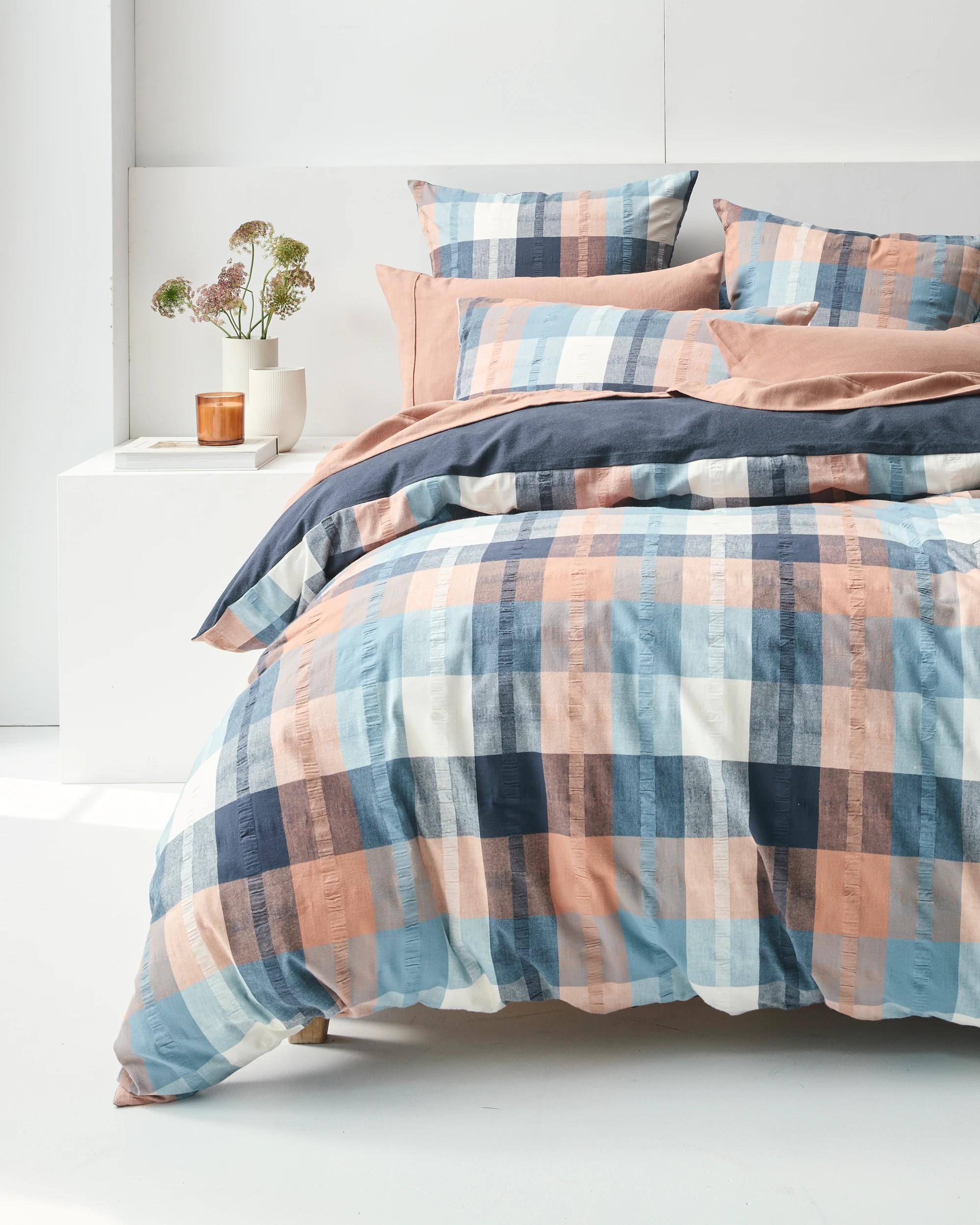 1 Target Elijah Flannelette Quilt Cover Set - Single Bed - Blue, 1 of 10