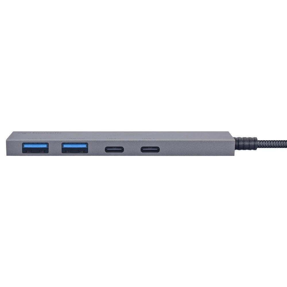 2 Bonelk Long-Life USB-C to USB-C/A 4 Port Slim Hub Space Grey, 2 of 6