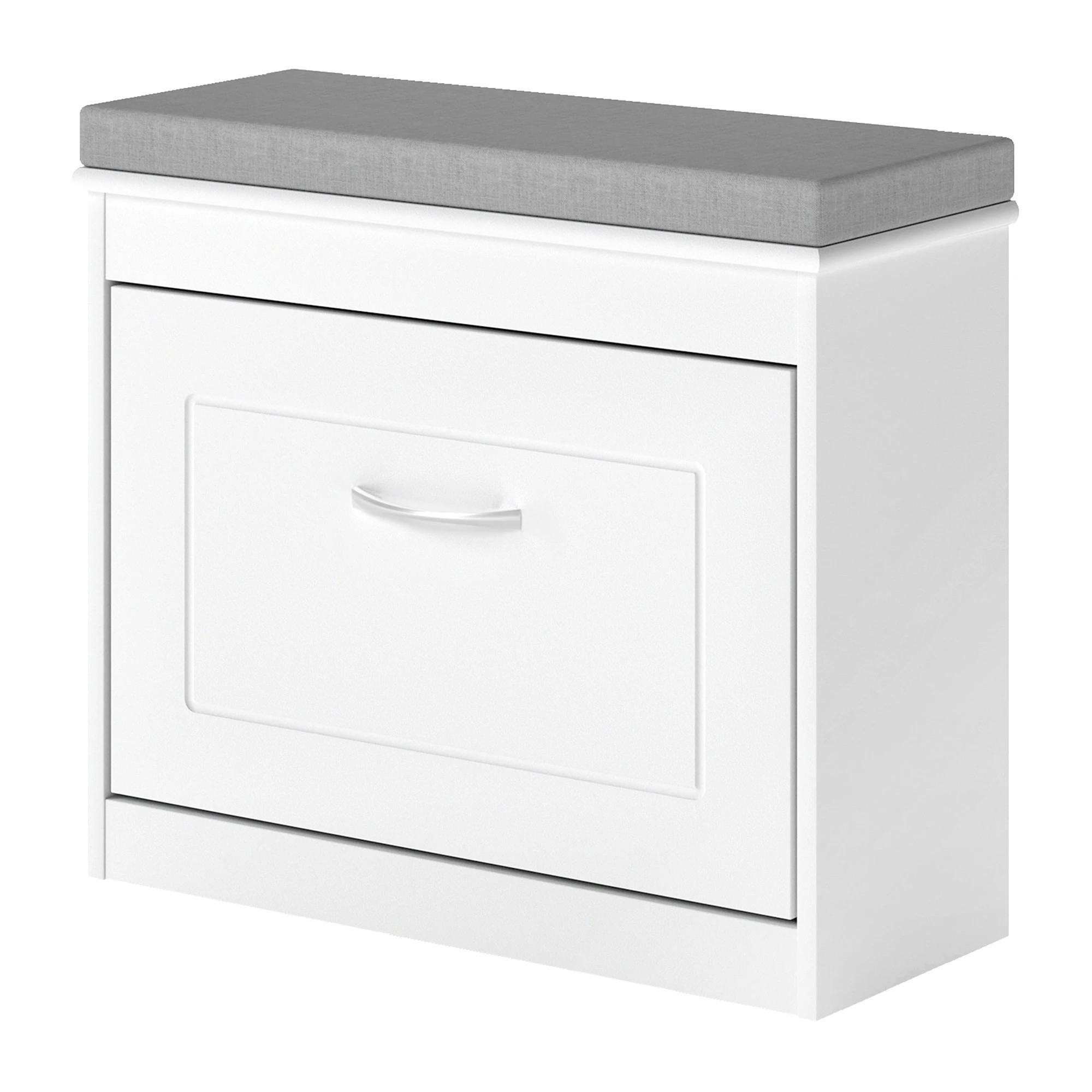 1 Levede Narrow Shoe Cabinet With Seat Cushion2-Tier Rack, 1 of 8