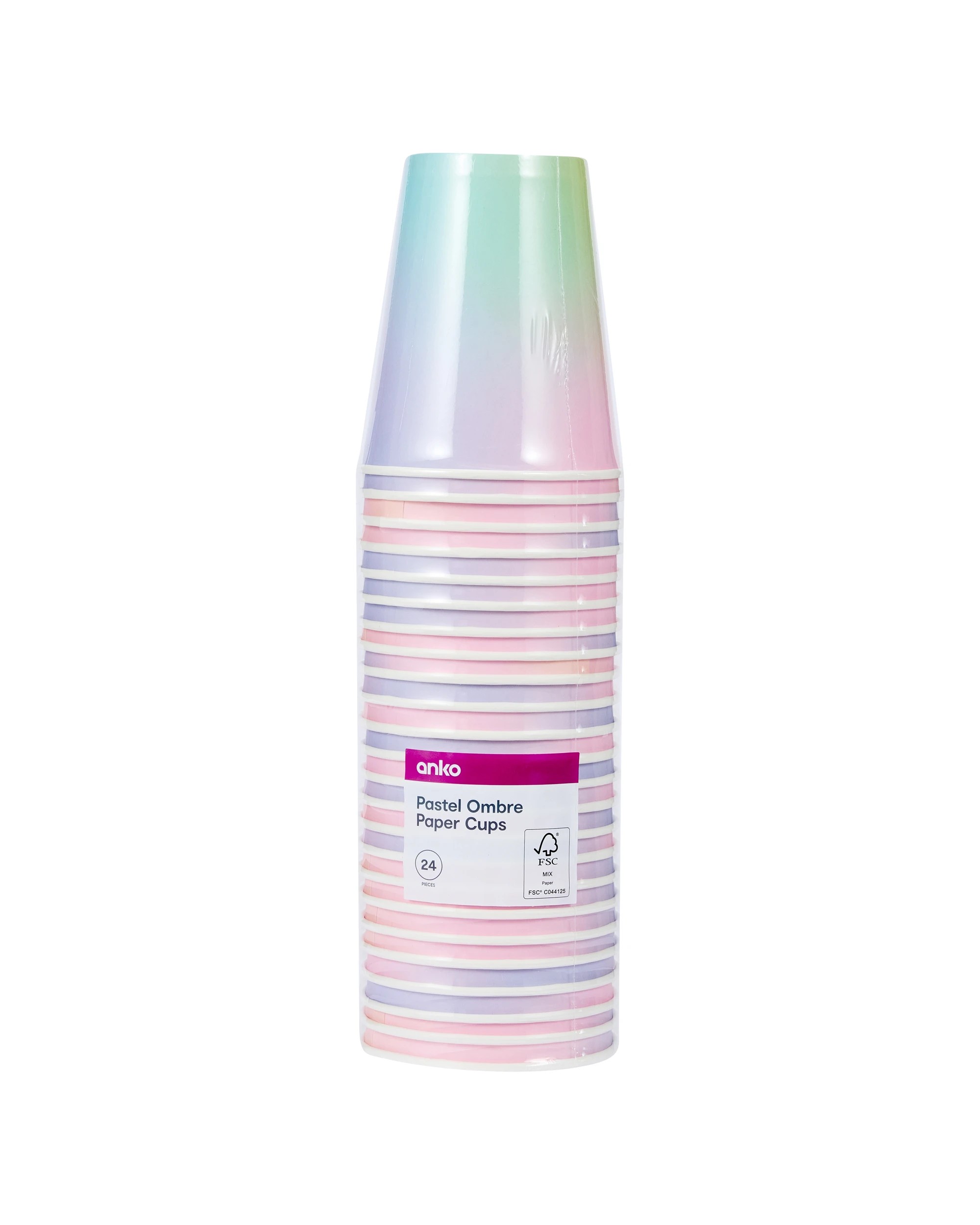 3 24 Pack Pastel Ombre Paper Cups, 3 of 3