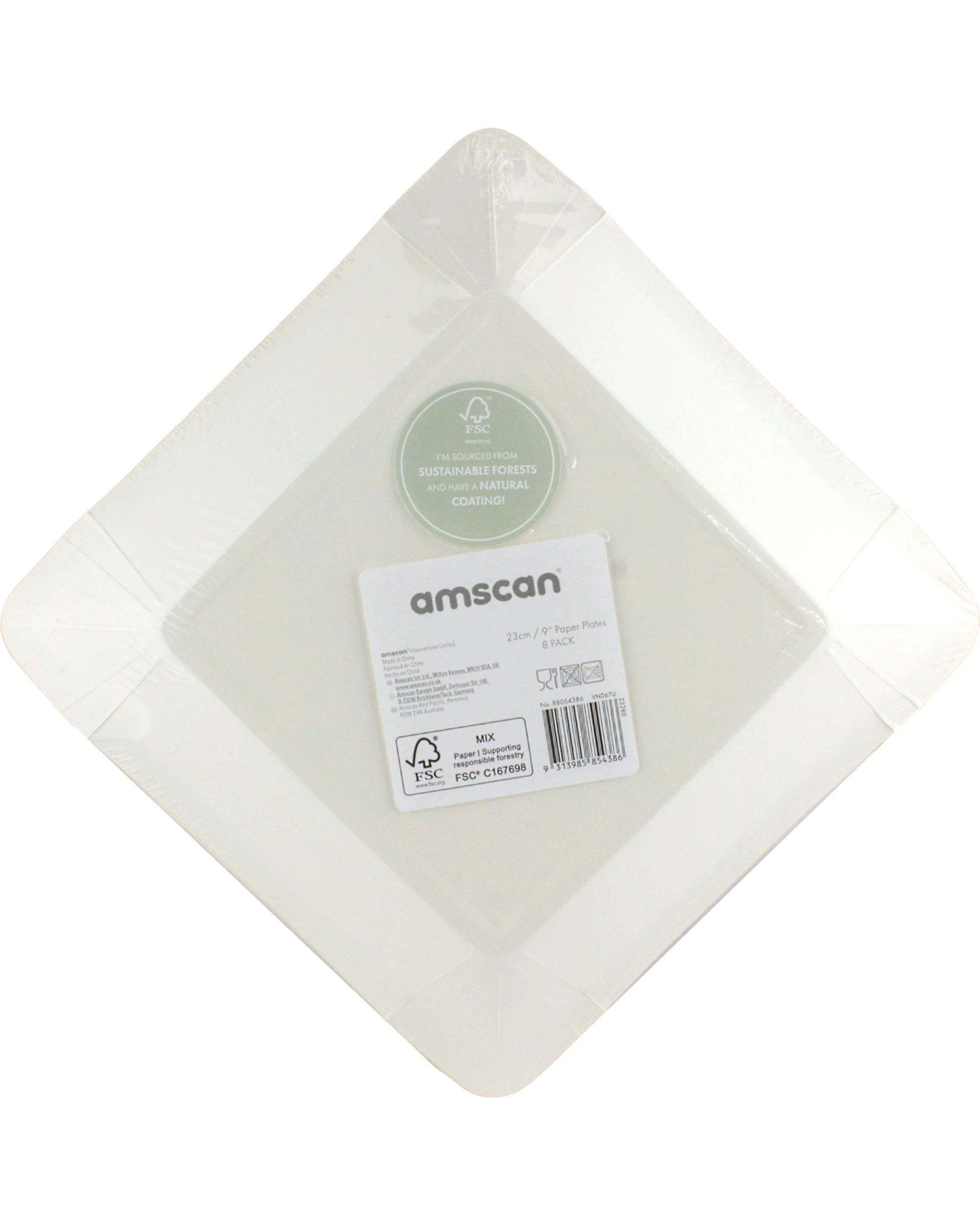 2 Amscan Inc. Construction Square Large Paper Plates Pack of 8 - Yellow, 2 of 2