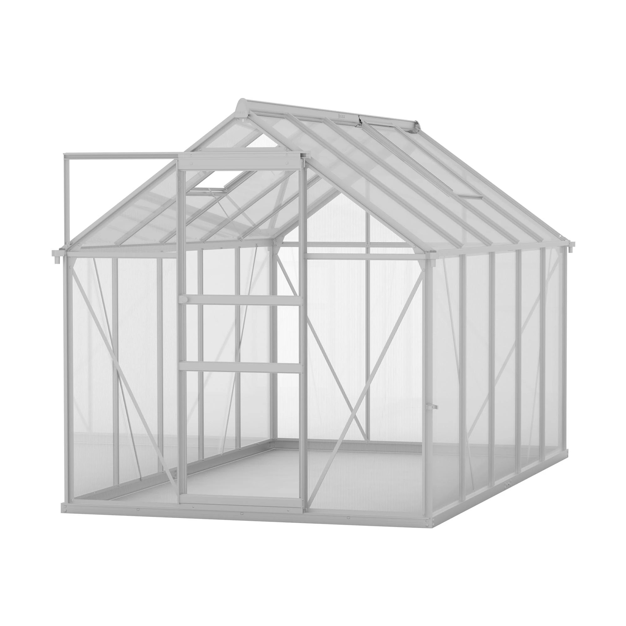 1 Levede Alumium Greenhouse 1.95X1.9X3.16M Polycarbonate Garden Shed, 1 of 9