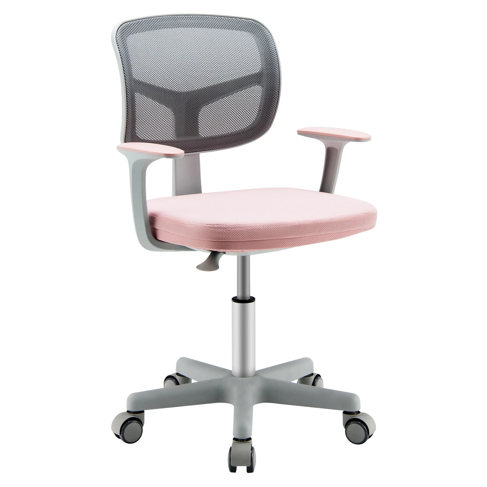 1 Costway Teen Study Desk Chair 360° Swivel Mesh Chair - Pink, 1 of 4