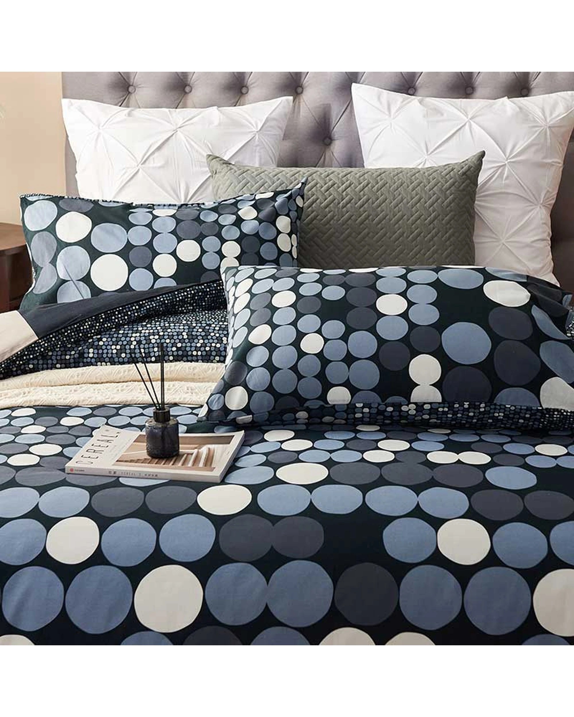 3 Cotton More 100% Cotton Dots Quilt Doona Cover Set Single - Pattern, 3 of 7