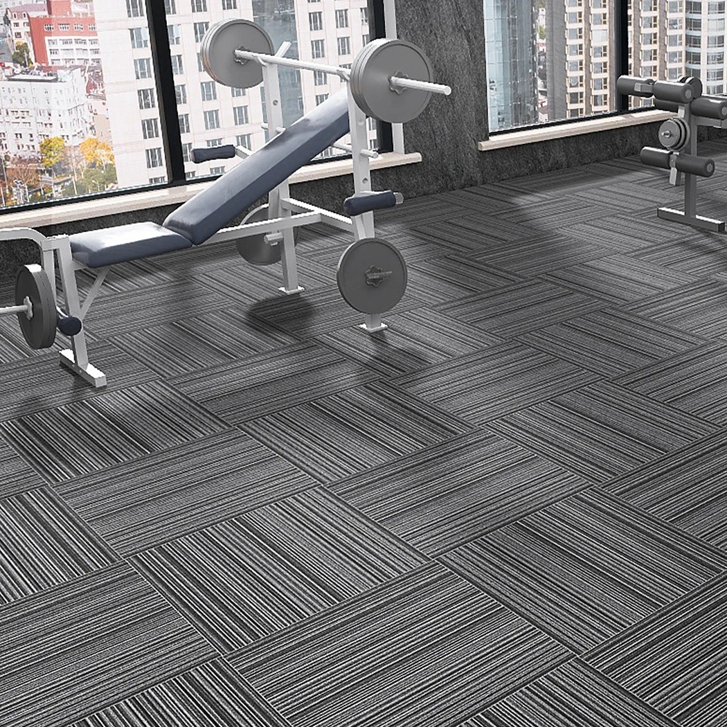 8 Marlow 20pcs 50x50cm Carpet Tiles Striped Pattern, 8 of 8