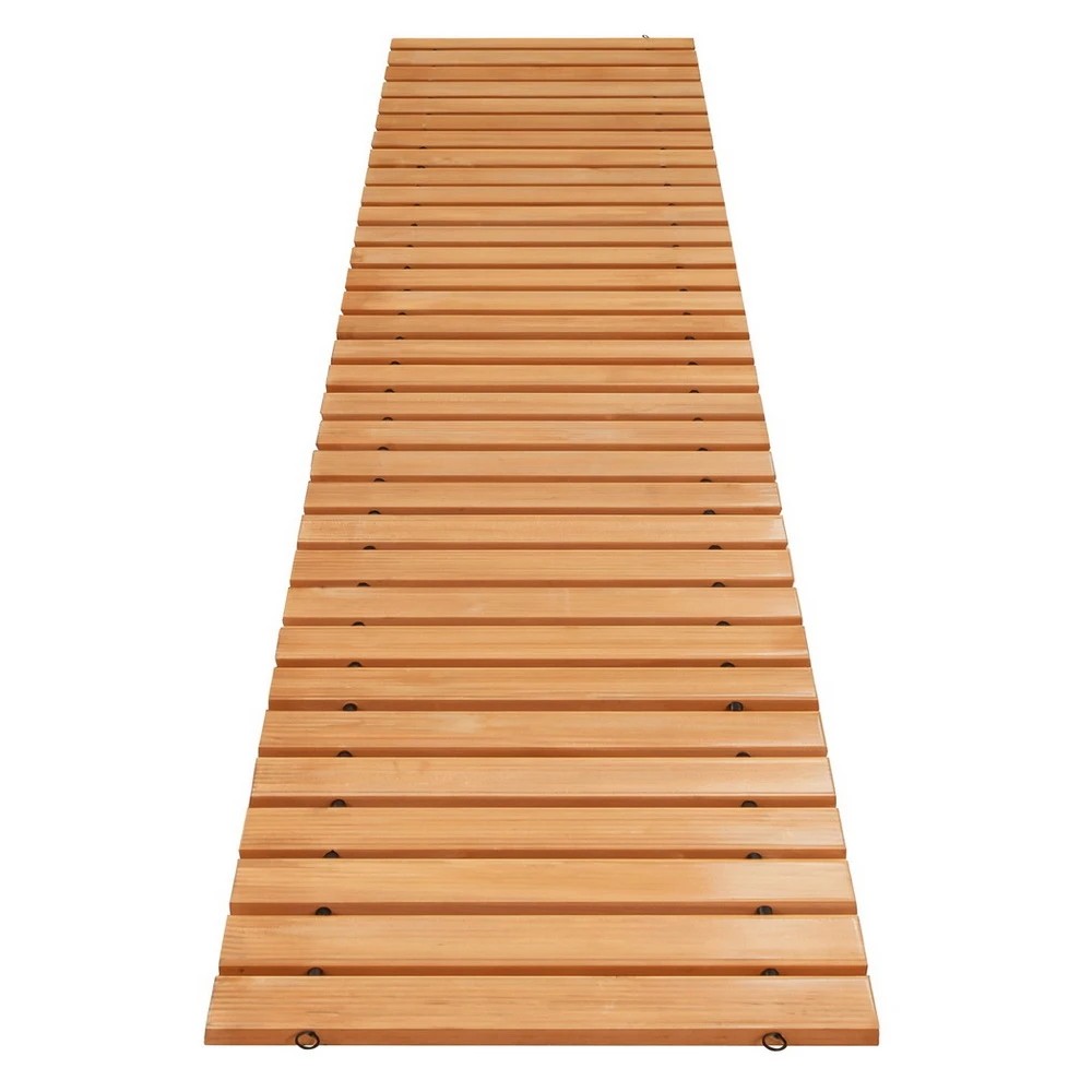 1 Gardeon 8FT Wooden Garden Pathway Roll-Out Straight Walkway Outdoor Backyard - Brown, 1 of 6