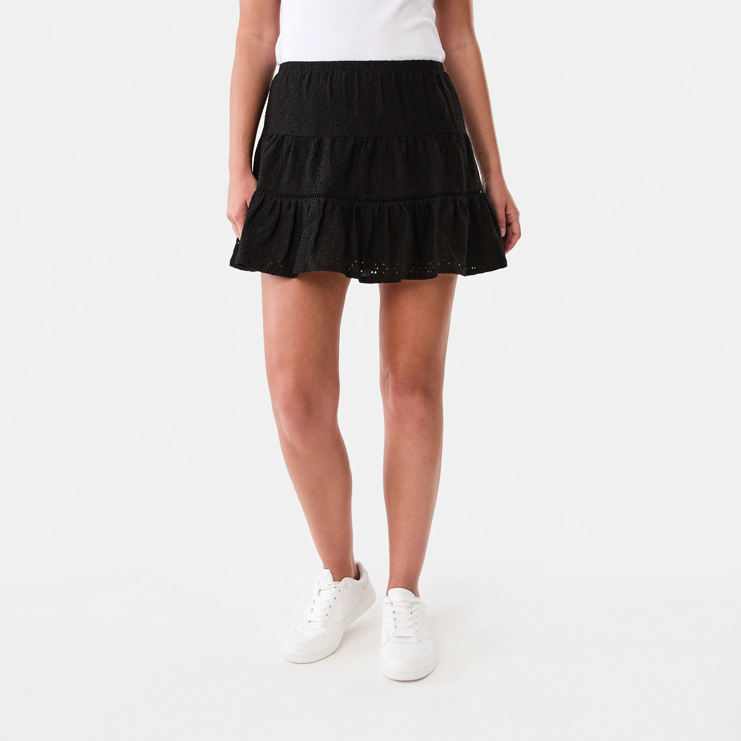 6 Trim Mini Skirt Black, 6 of 6