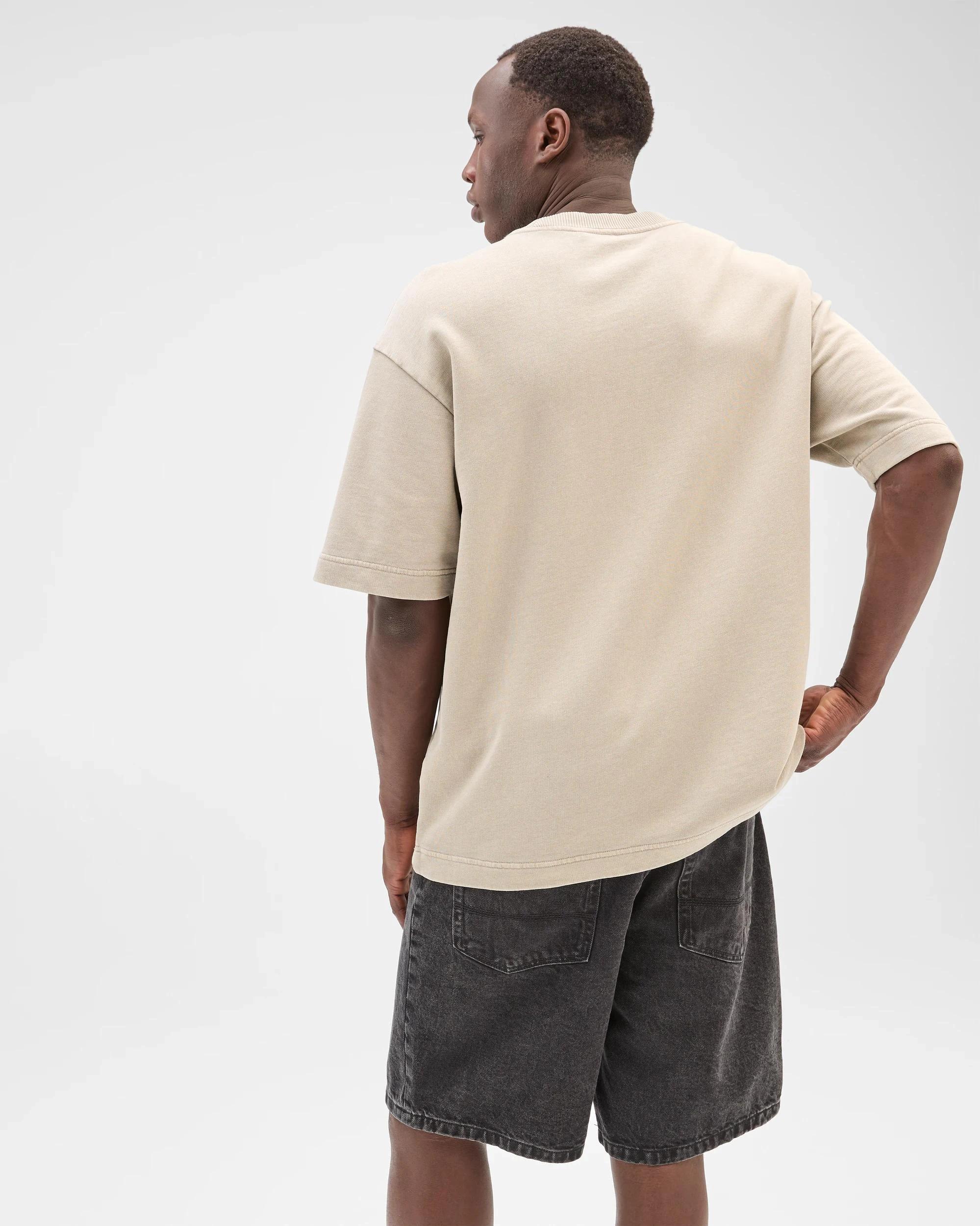 4 Commons Australian Cotton Fleece T-Shirt ELEPHANT GREY, 4 of 5