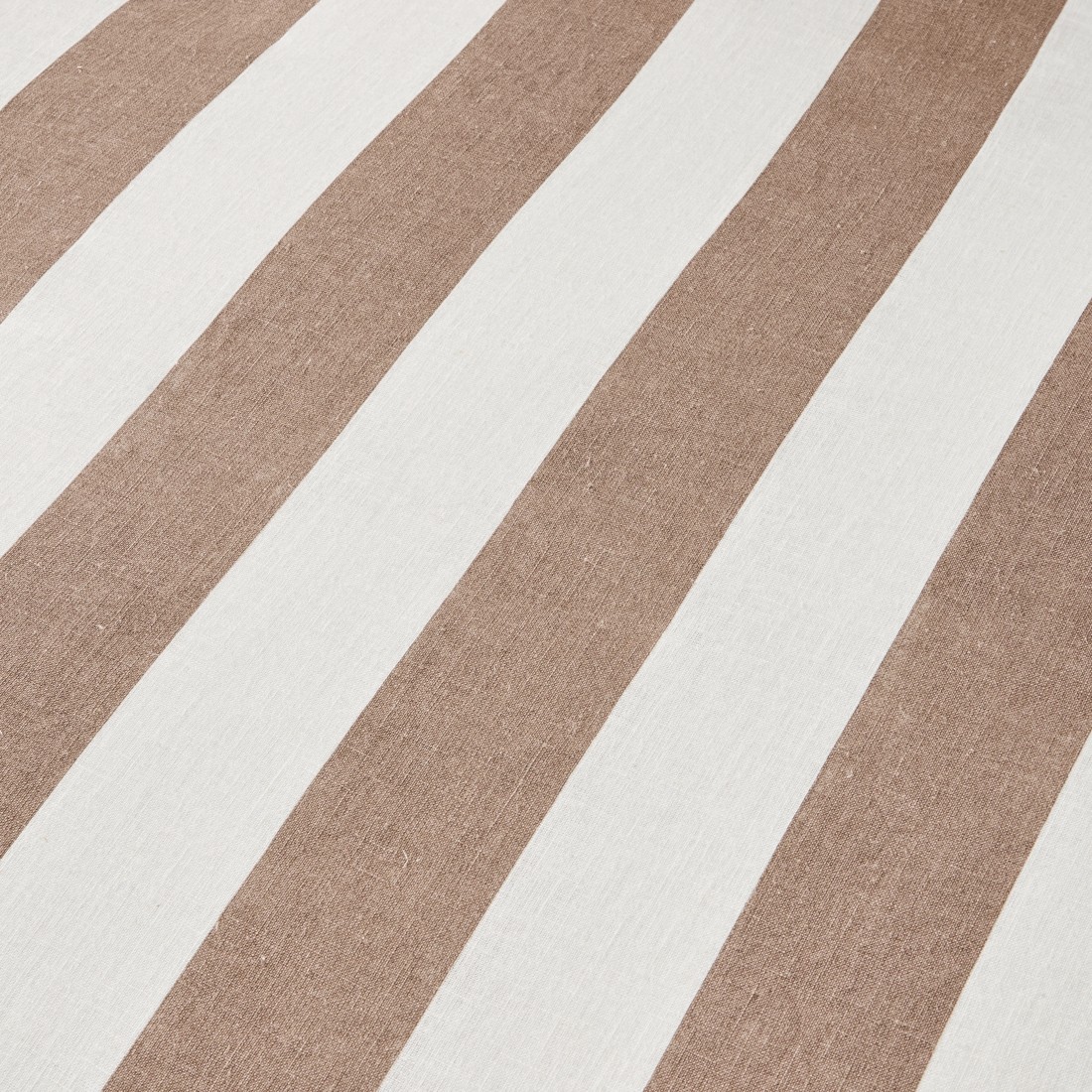 7 Stripe Linen Cotton Reversible Quilt Cover Set - King Bed, Tan and Off White, 7 of 8