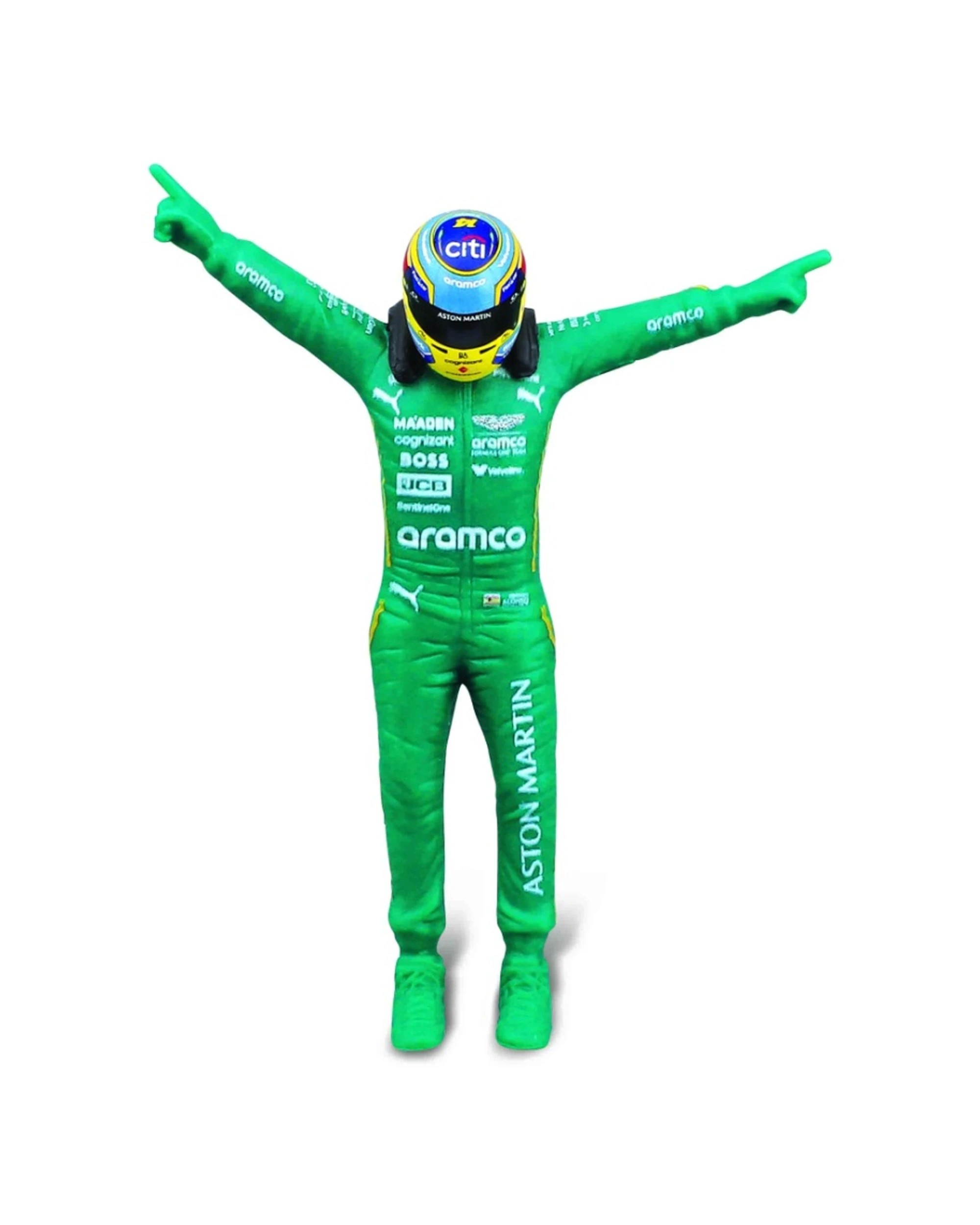 3 Bburago Aston Martin AMR 25 Model With Alonso Figurine 2025 Car Toy - Green, 3 of 3
