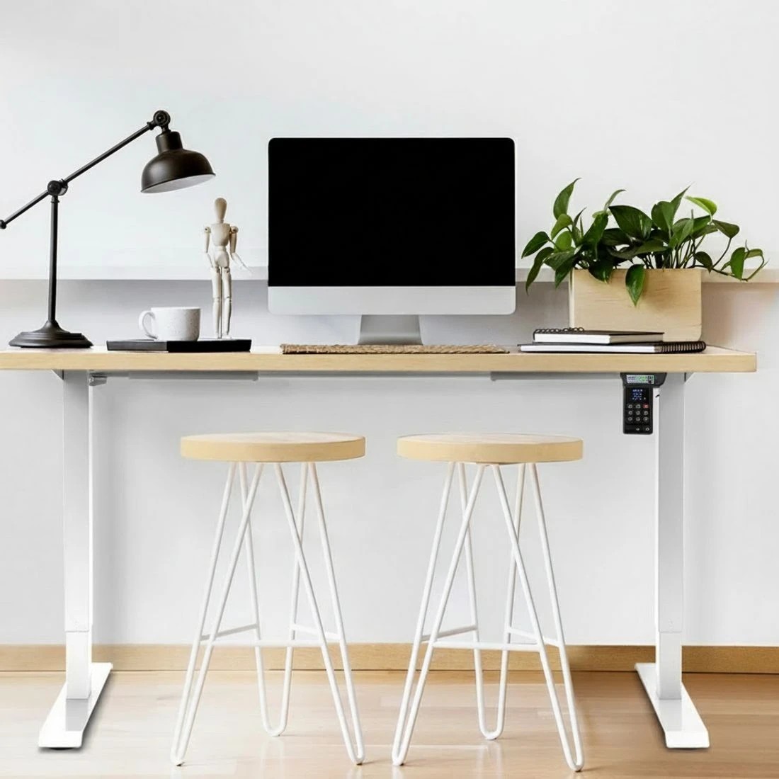 6 Artiss Electric Treadmill with 140cm Automatic Standing Desk Walking Pad 400mm - Multi, 6 of 9