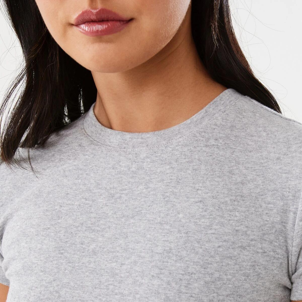 6 Short Sleeve Neat Fit T-shirt GREY MARLE, 6 of 7