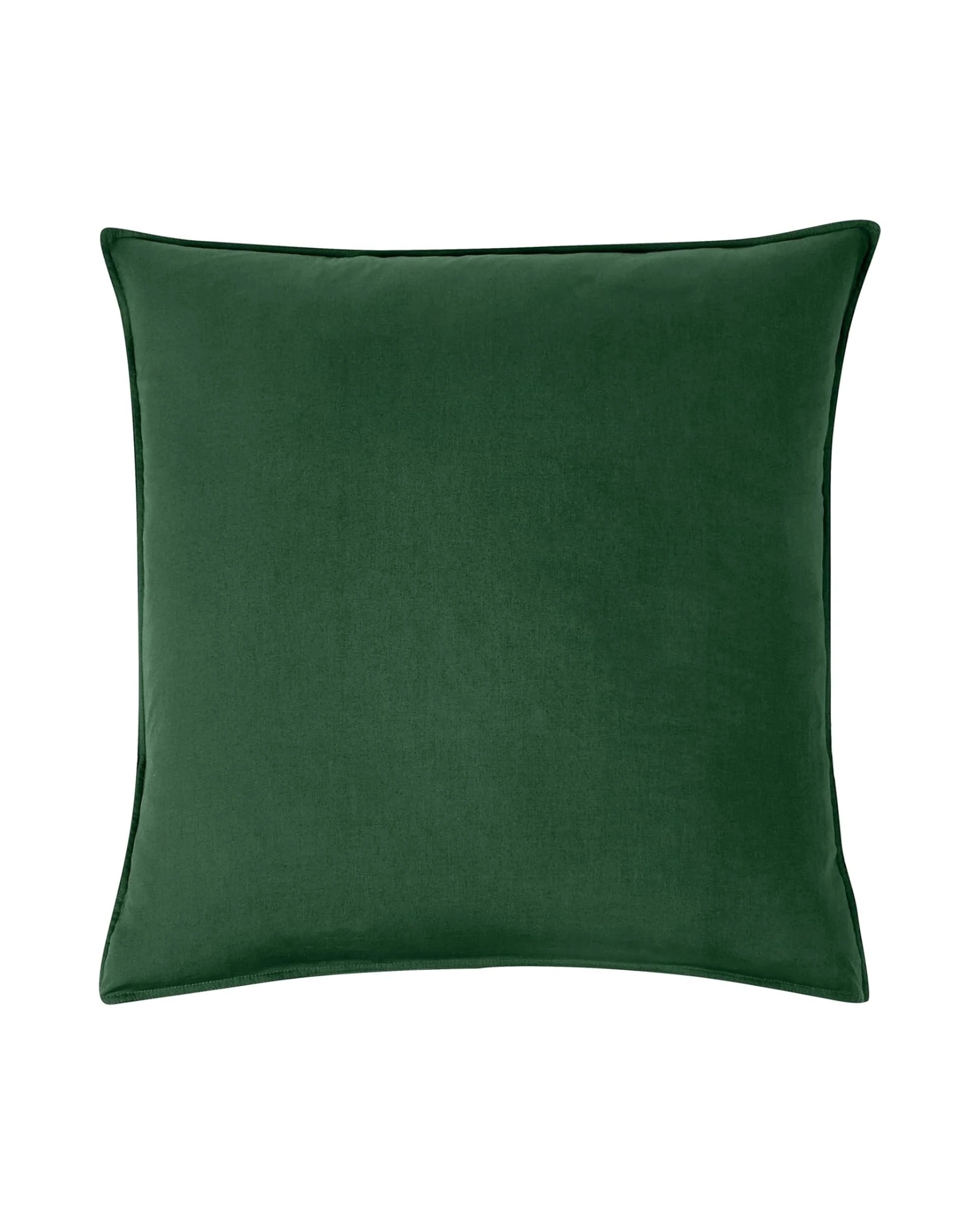1 Gioia Casa Vintage Washed Cotton European Pillowcases Hypoallergenic - Forest Green, 1 of 1