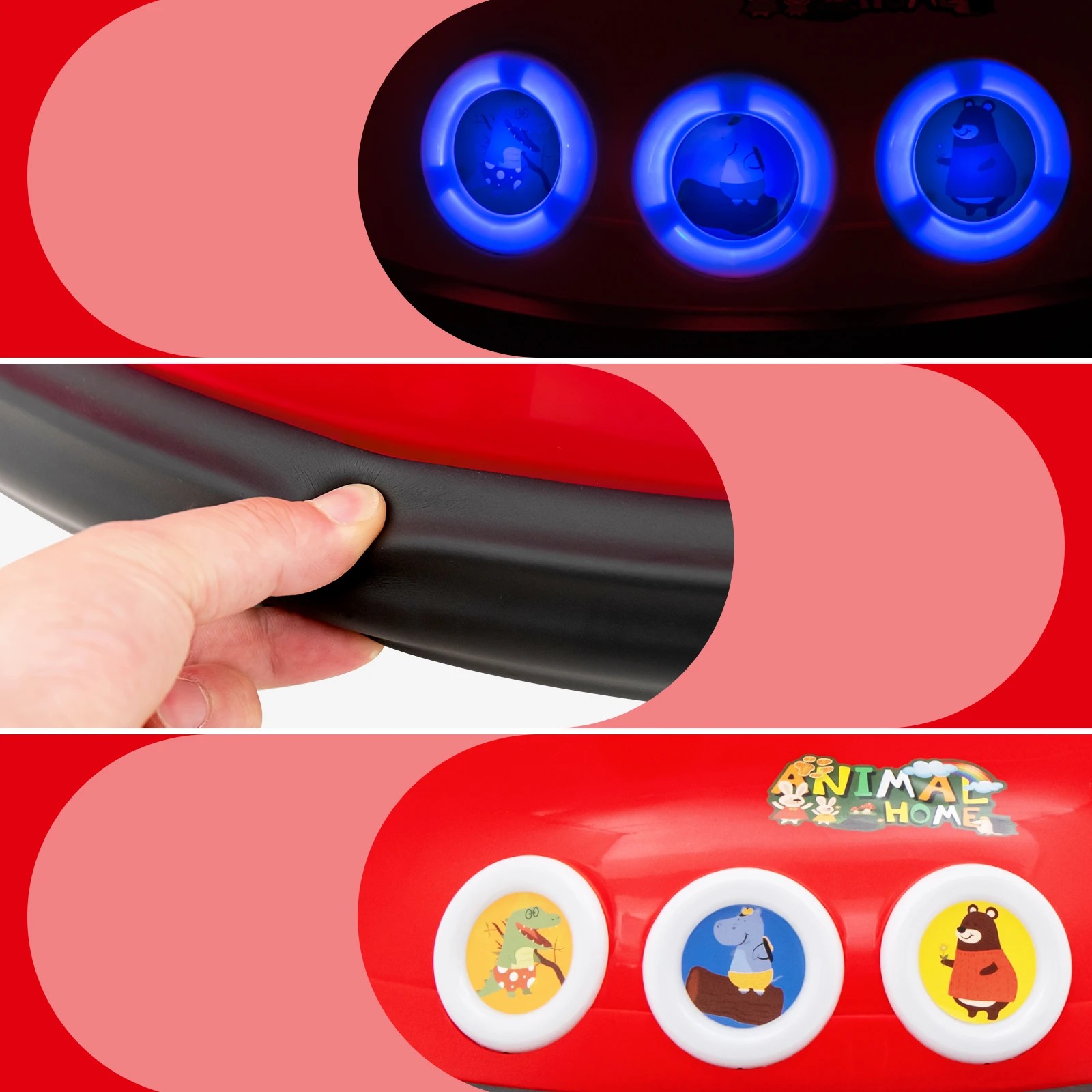 2 Costway Electric Kids Ride On Bumper Car w/Bluetooth - Red, 2 of 5