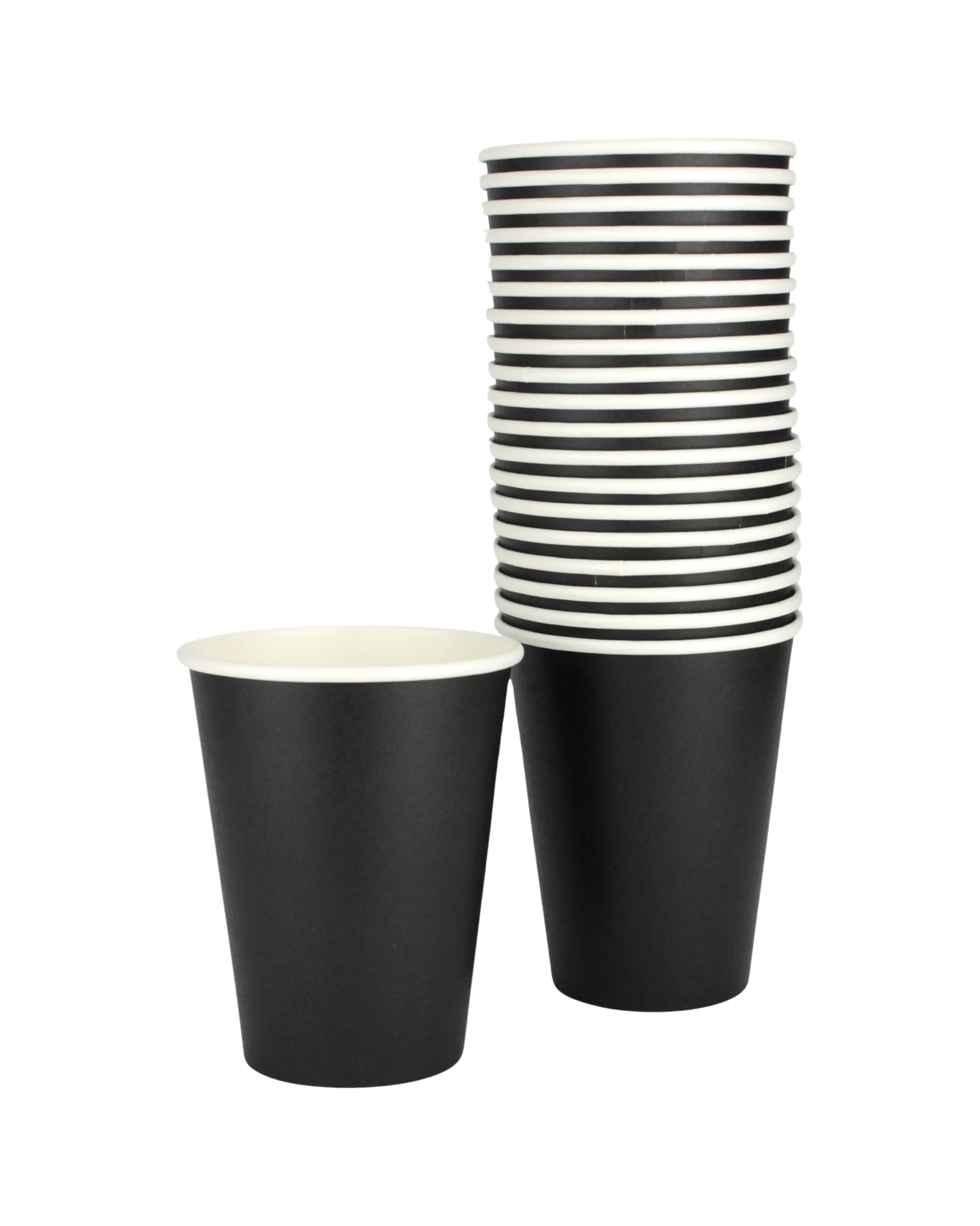 1 Amscan Paper Cups 354ml Pack of 20 - Jet Black - Jet Black, 1 of 3
