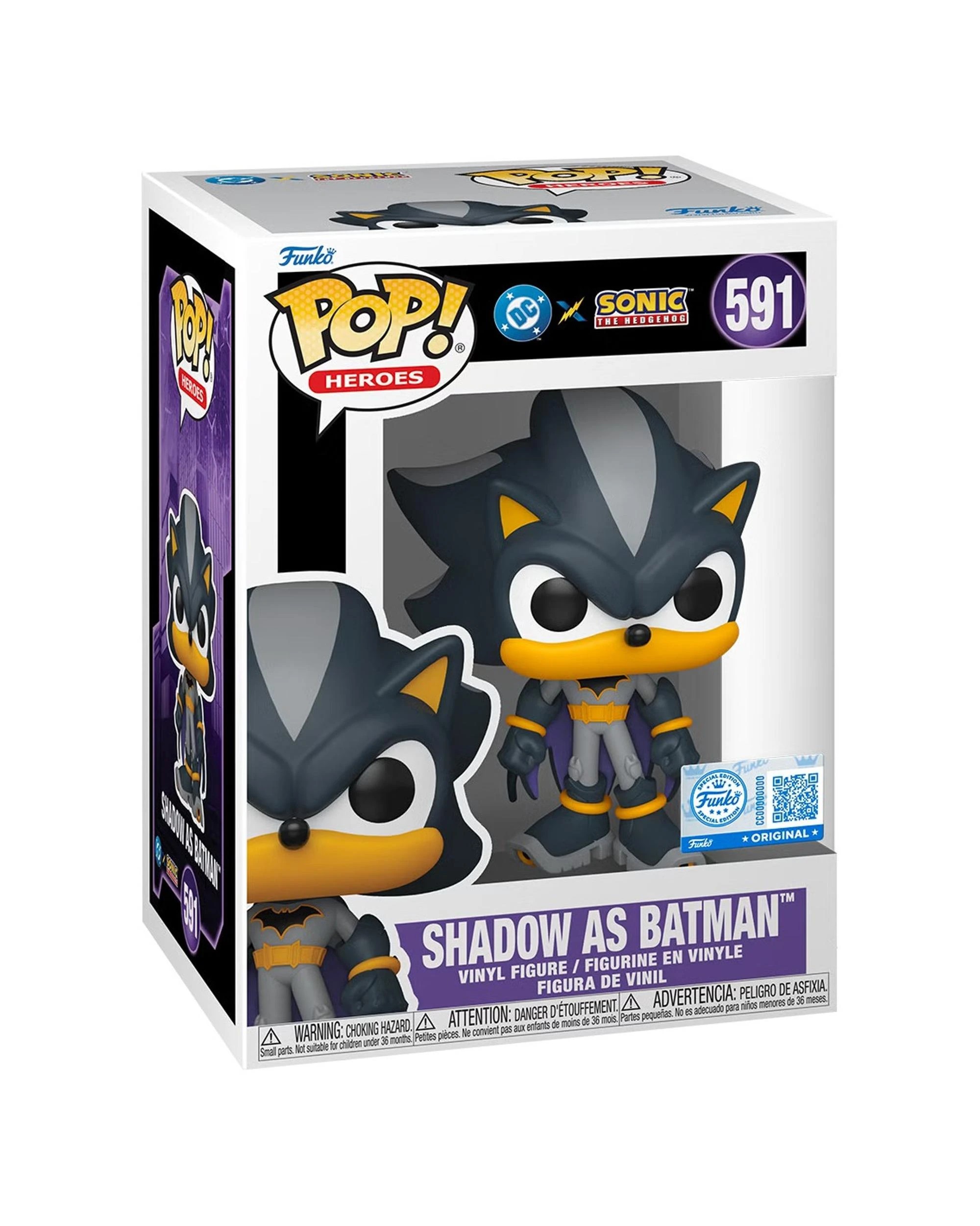 3 Justice League X Sonic the Hedgehog Shadow as Batman Funko POP! Vinyl, 3 of 3