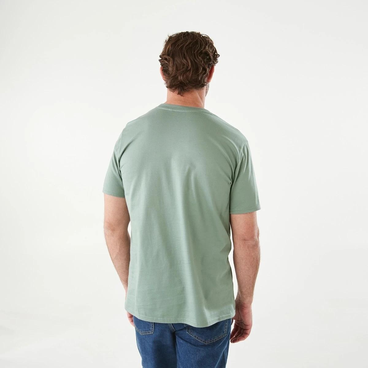 3 Australian Cotton Crew Neck T-shirt Chin Green, 3 of 5
