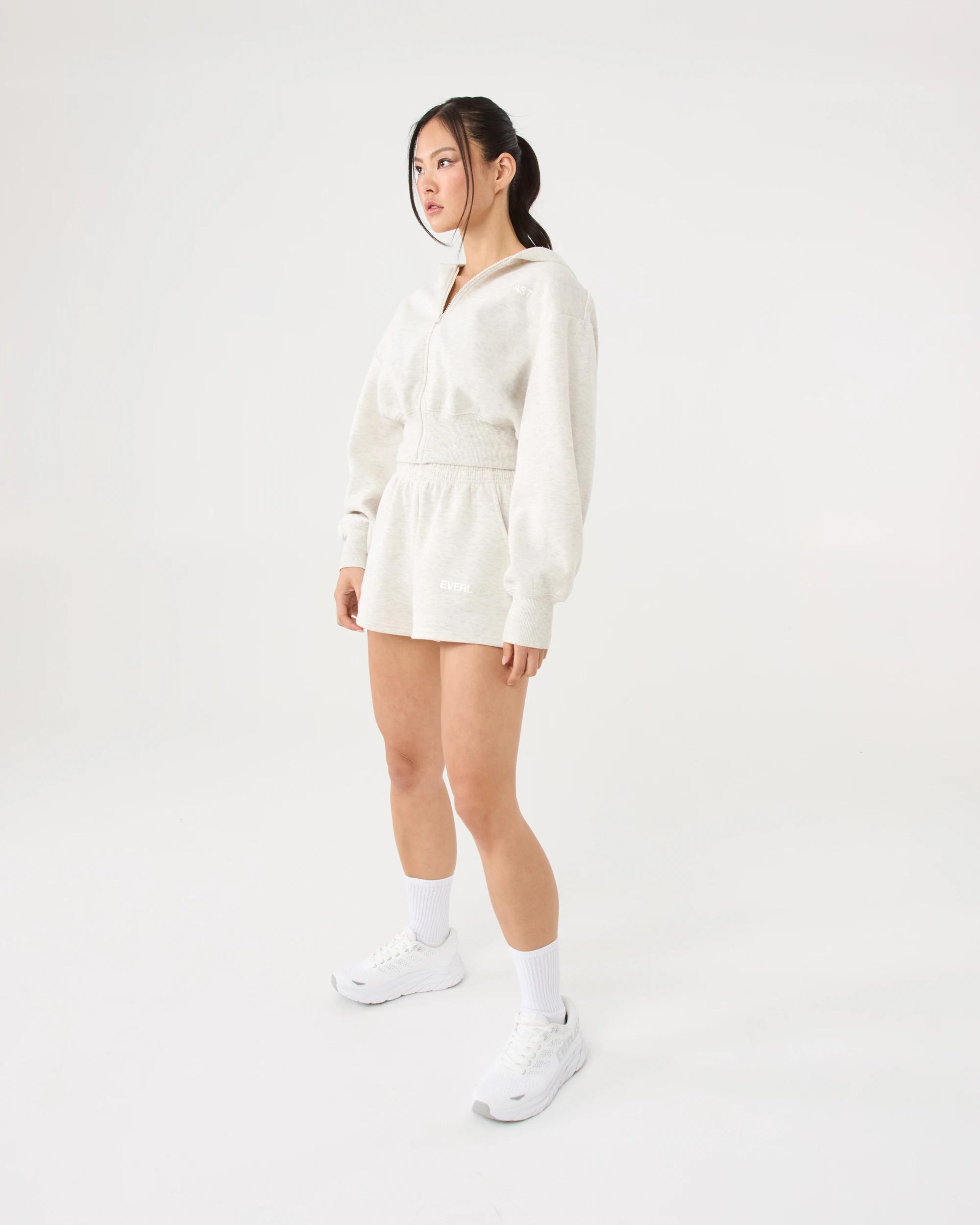 3 Everlast Womens Mid Length Zip Through Hoodie Oat Marle, 3 of 9