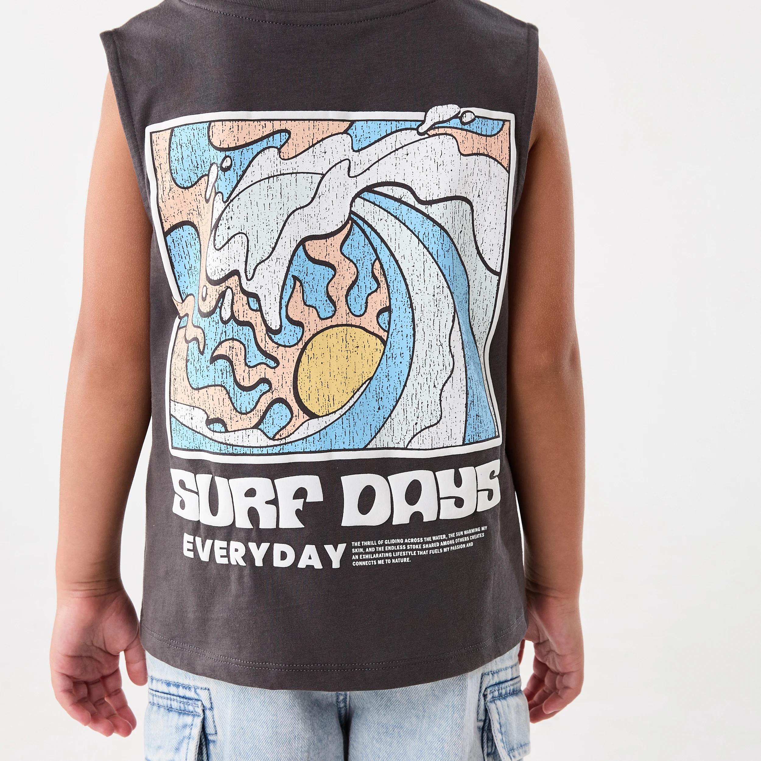 5 Oversized Print Tank Gry Surf, 5 of 7