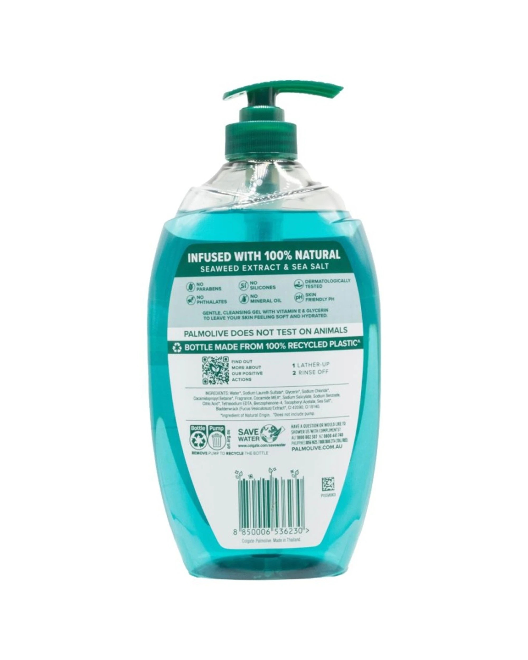3 Palmolive 6pk Vegan Naturals Body Wash 1L Vitamin E Sea Minerals Nourishment - Blue, 3 of 3
