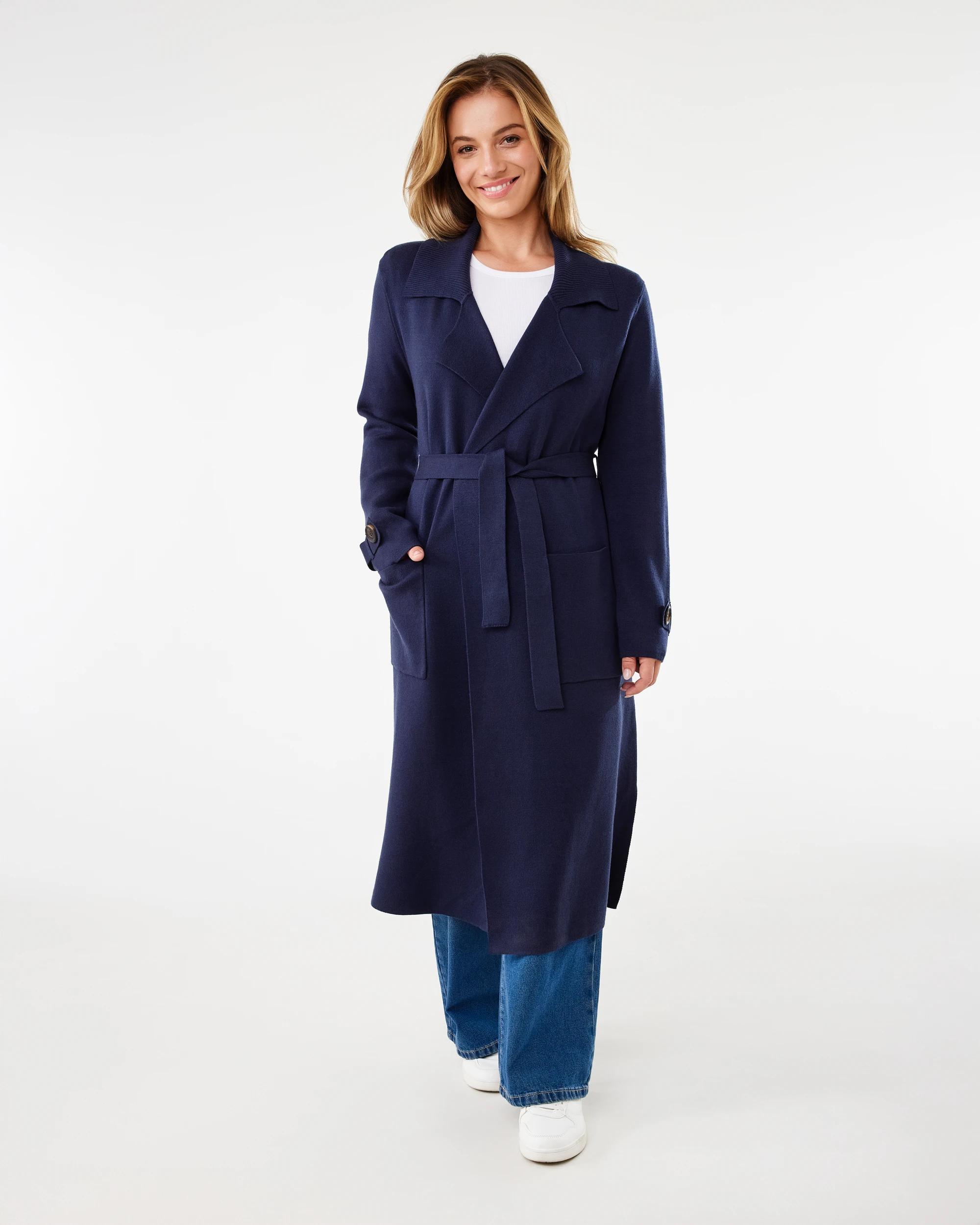 2 Trench Coatigan Navy Blaze, 2 of 8