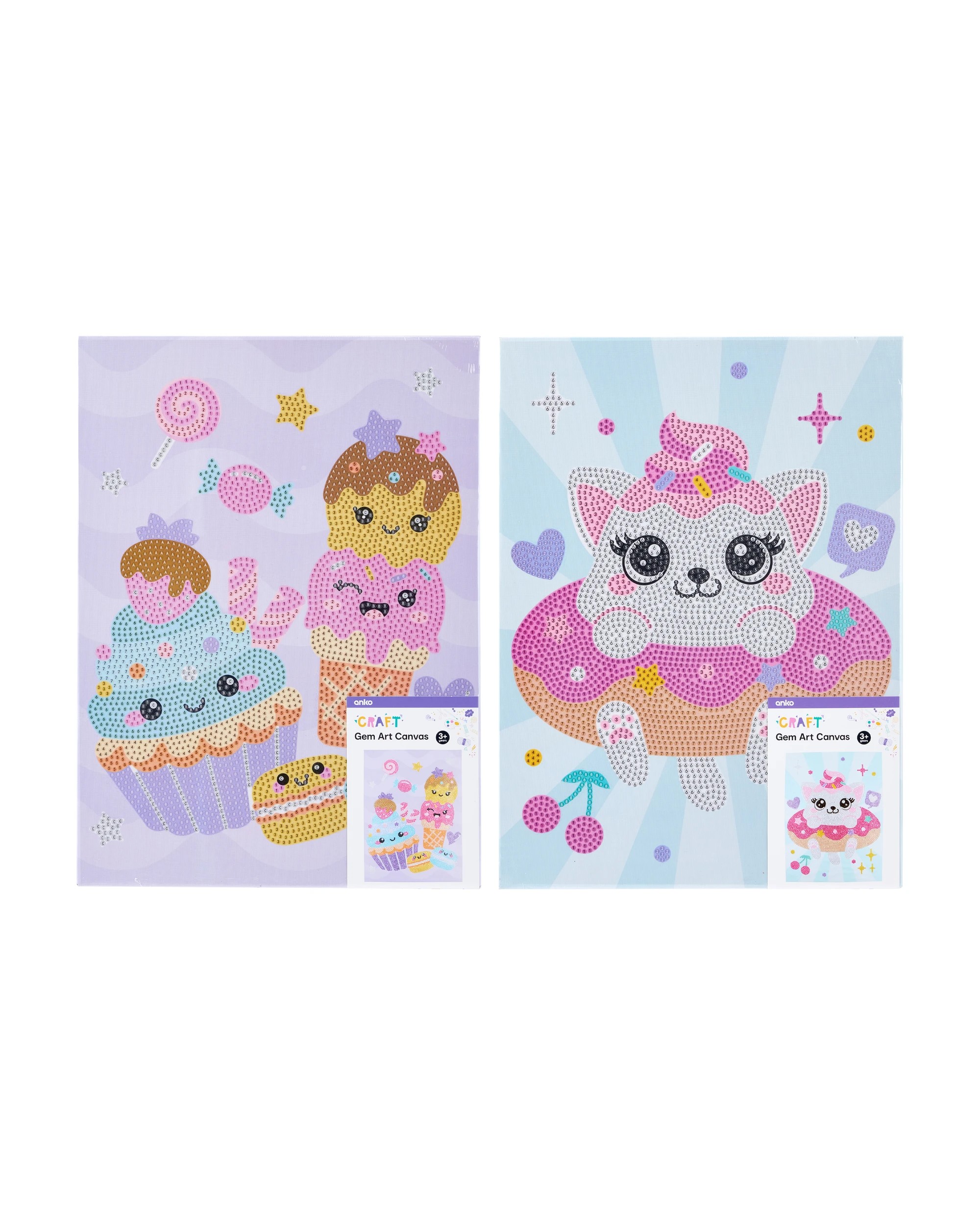 1 Make your Own Gem Art Canvas Kit - Assorted, 1 of 3