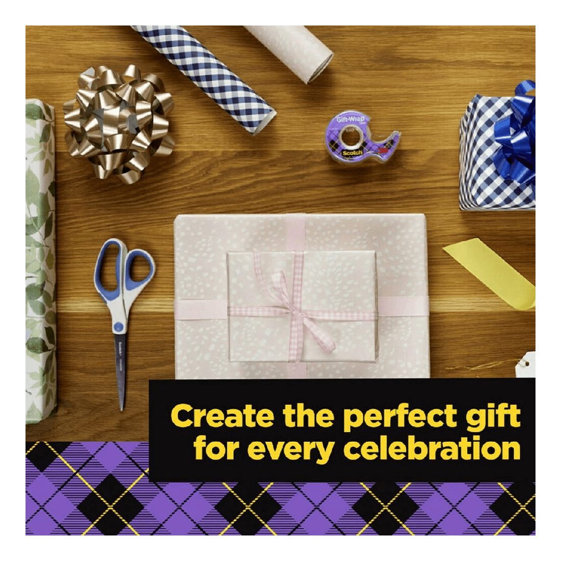 6 Scotch Gift Wrap Tape with Dispenser 19 mm x 15.2 m 2 Pack, 6 of 7