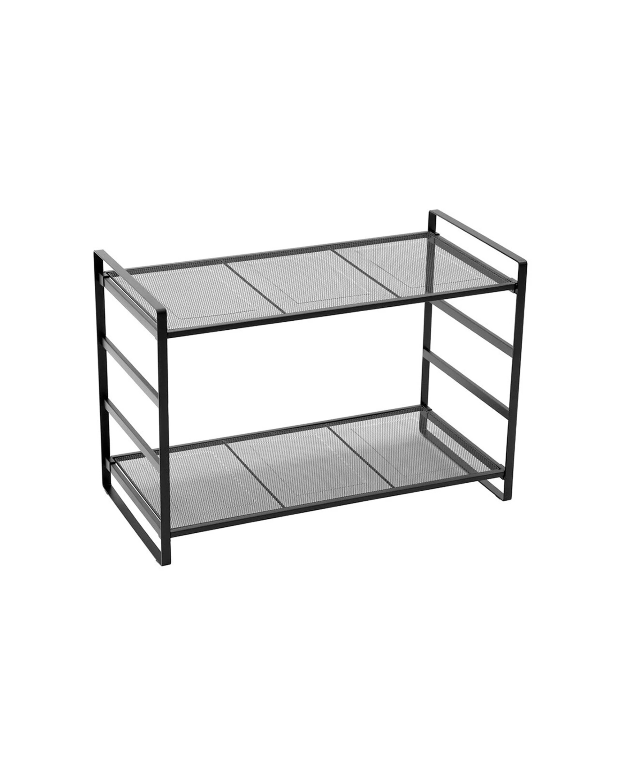 1 Boxsweden 2 Tier Mesh Wire Storage Shelf 73cm For Home Organisation.
 - Black, 1 of 5