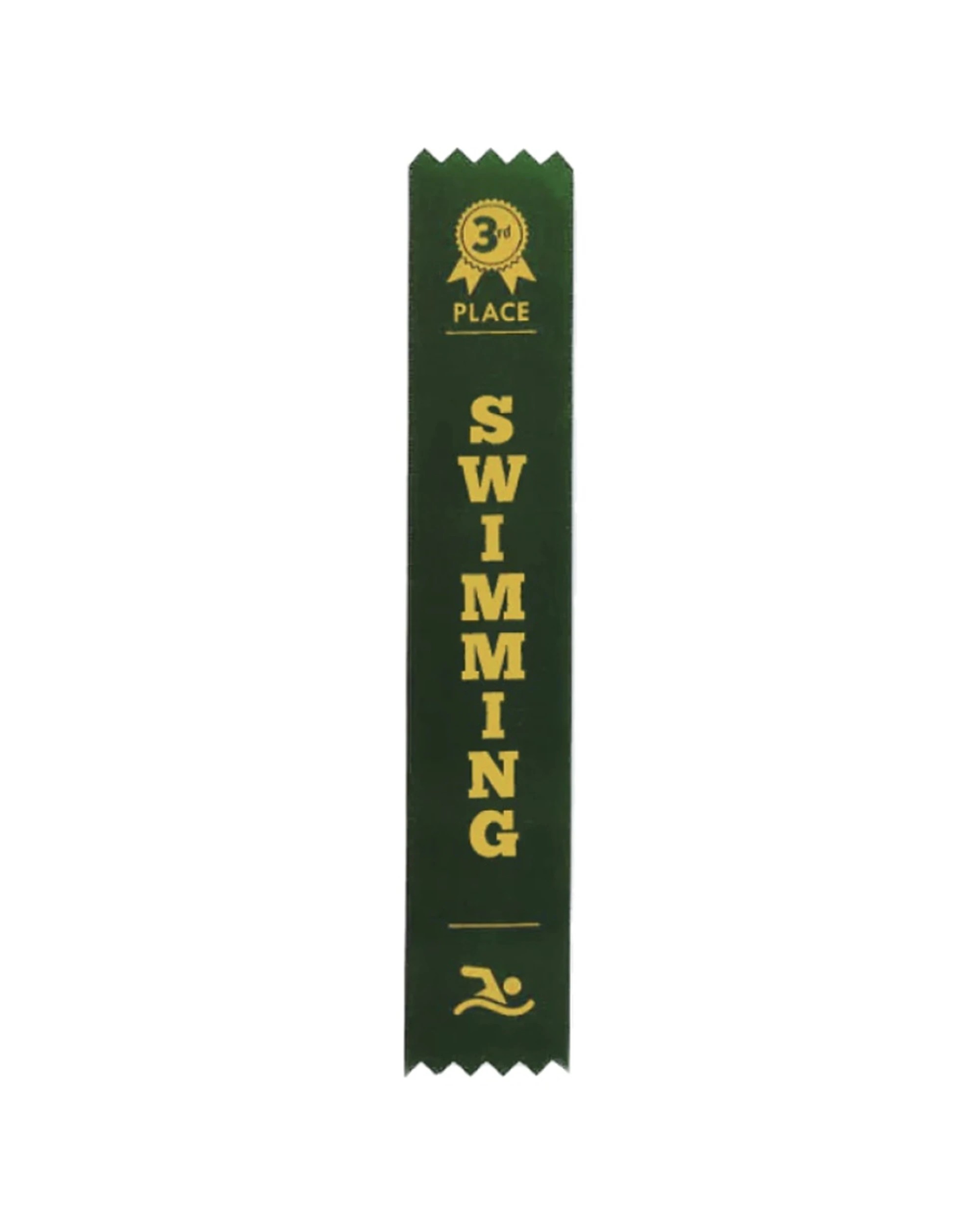 1 Victor Sports 100pc Ribbons Swimming 3rd Place Polyester 3x17cm - Green, 1 of 1