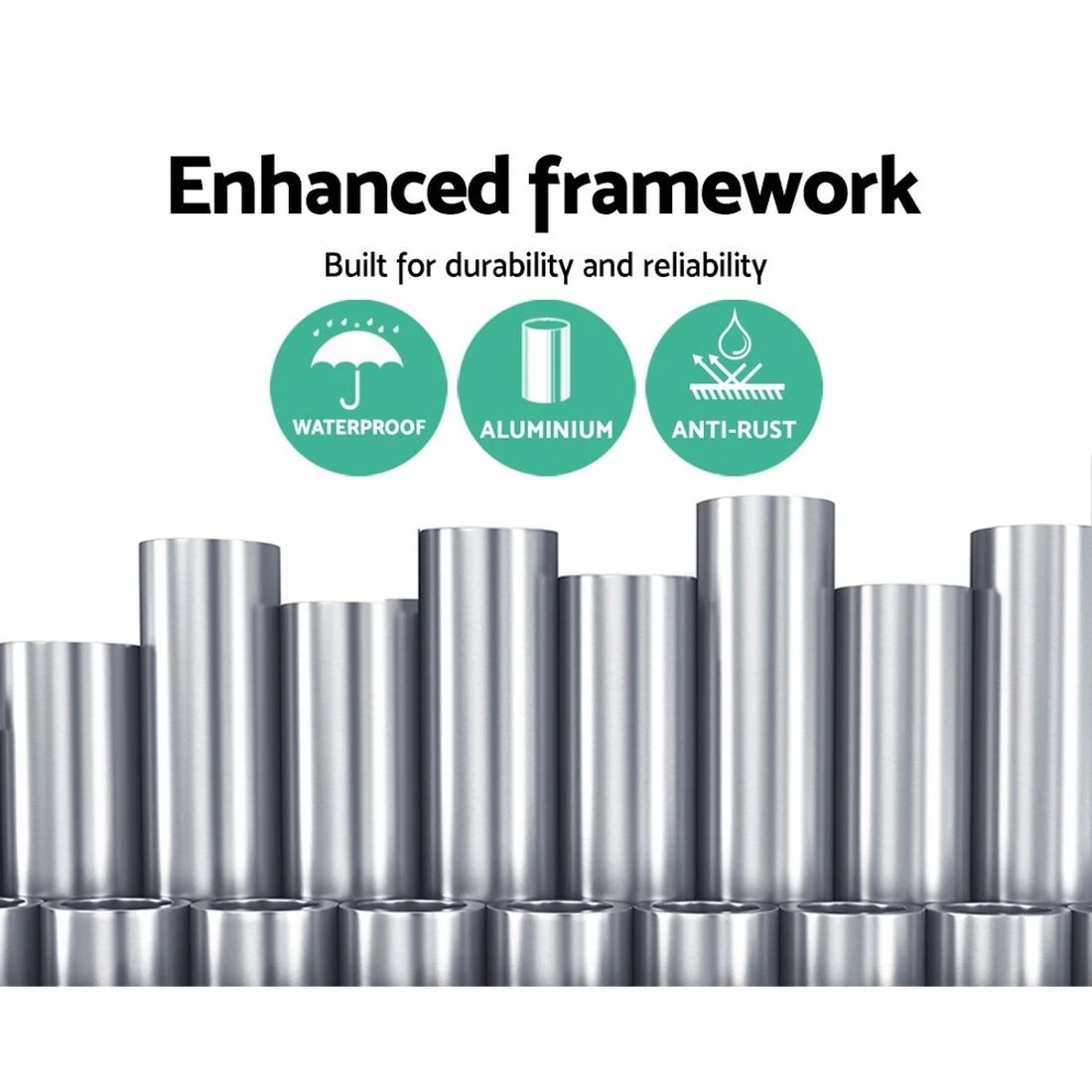 3 Instahut Retractable Folding Arm Awning Manual Sunshade 2.5Mx2M - Grey, 3 of 6