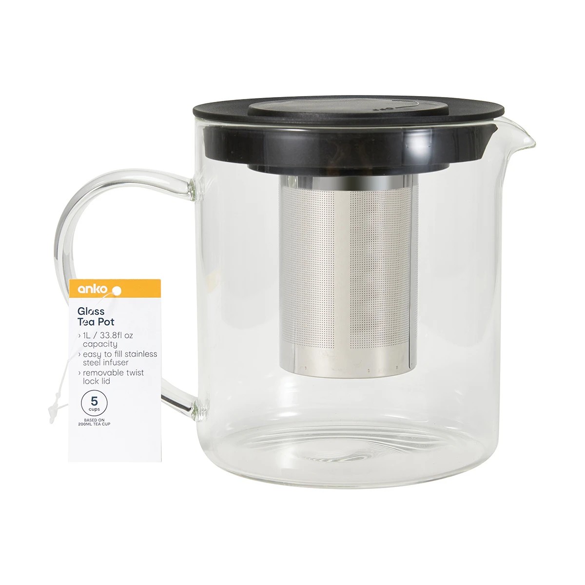 3 1L Glass Tea Pot, 3 of 3