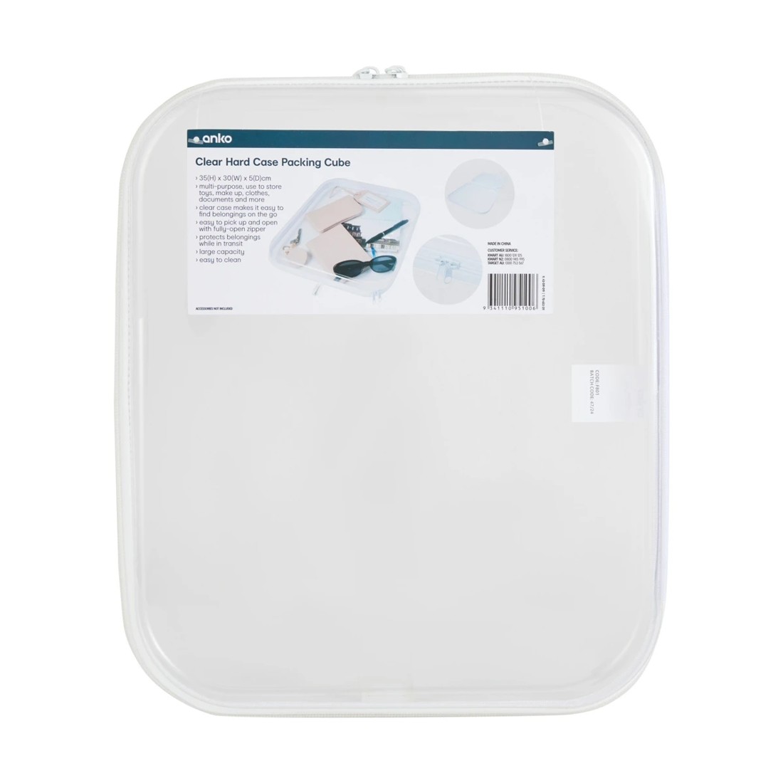 10 Clear Hard Case Packing Cube - Large, 10 of 10