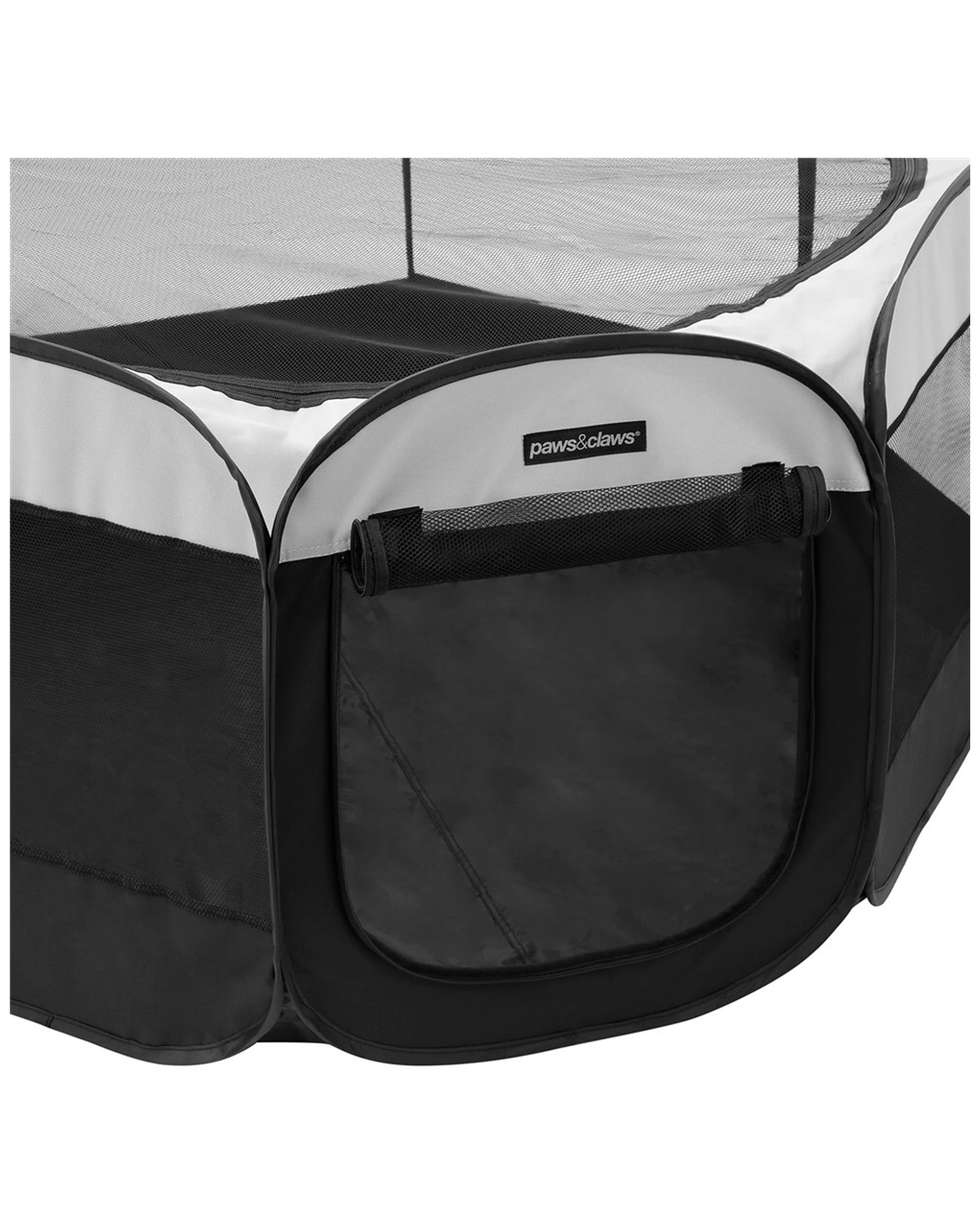 3 Paws And Claws Foldaway 136cm Dog Playpen Indoor Outdoor Large Black Pen For Pets - Black, 3 of 7