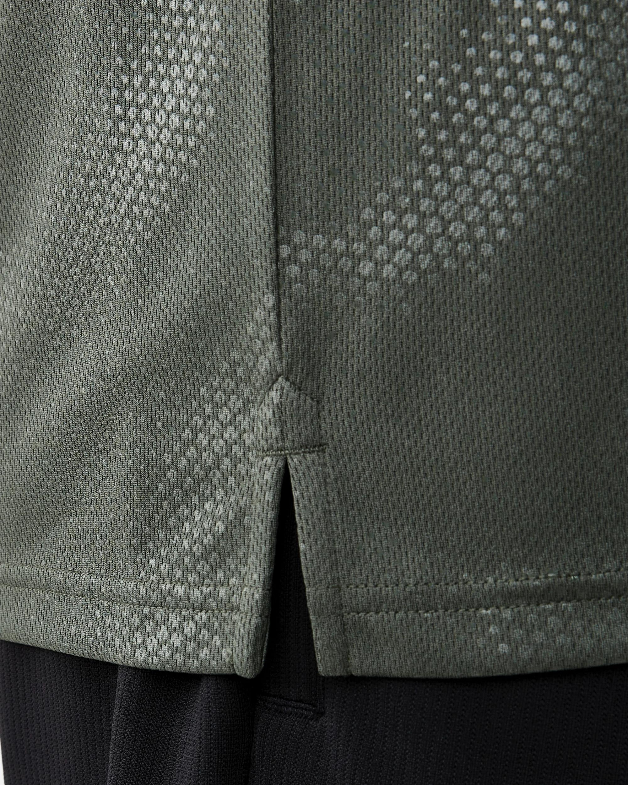 6 Active Mens Printed T-shirt Geo Green, 6 of 6