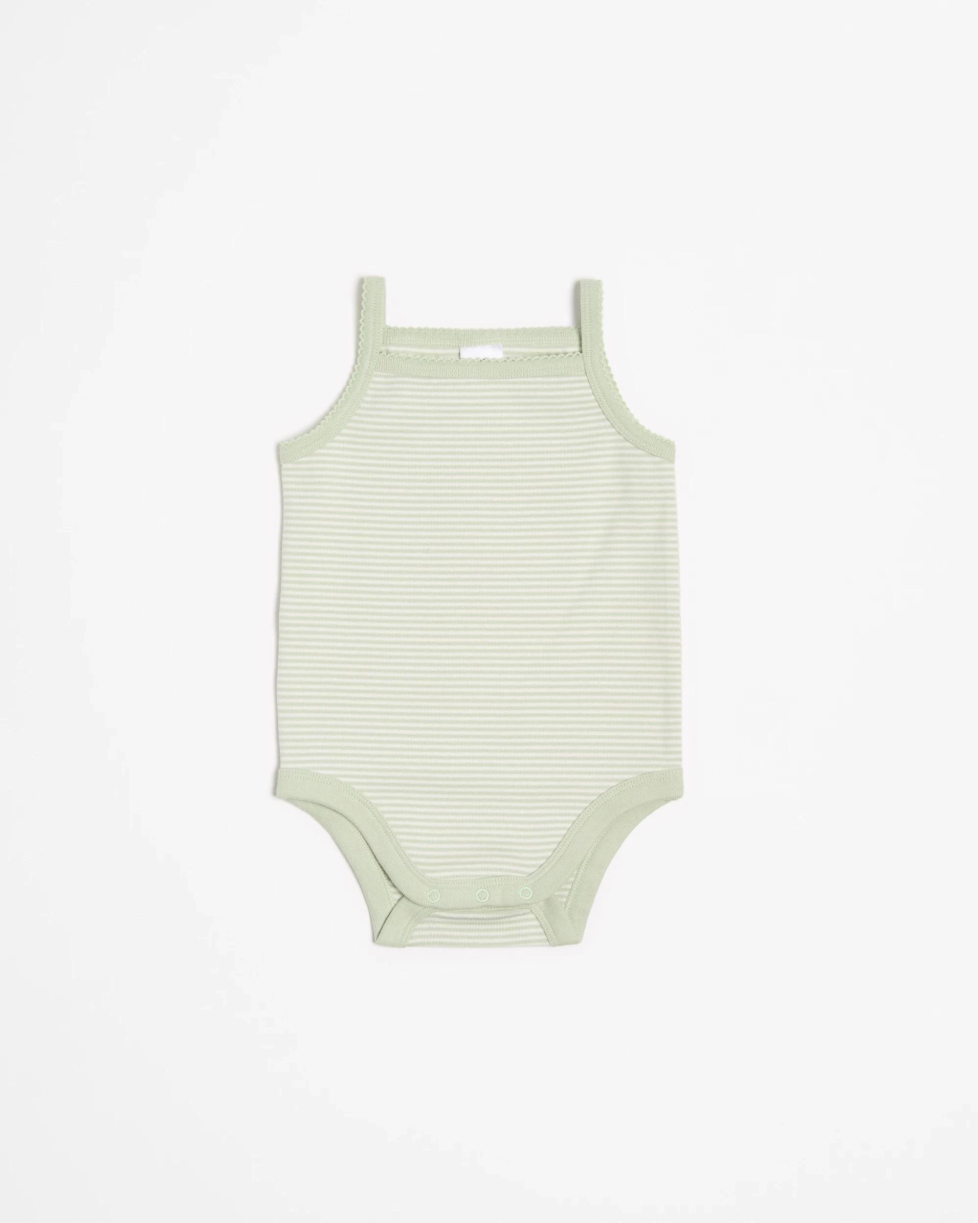 2 Target Baby Baby Organic Cotton Print Bodysuit 3 Pack DAISY/PINK/GREEN STRIPE, 2 of 6