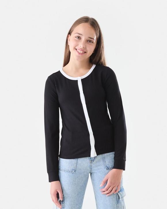 Button Through Rib Cardigan