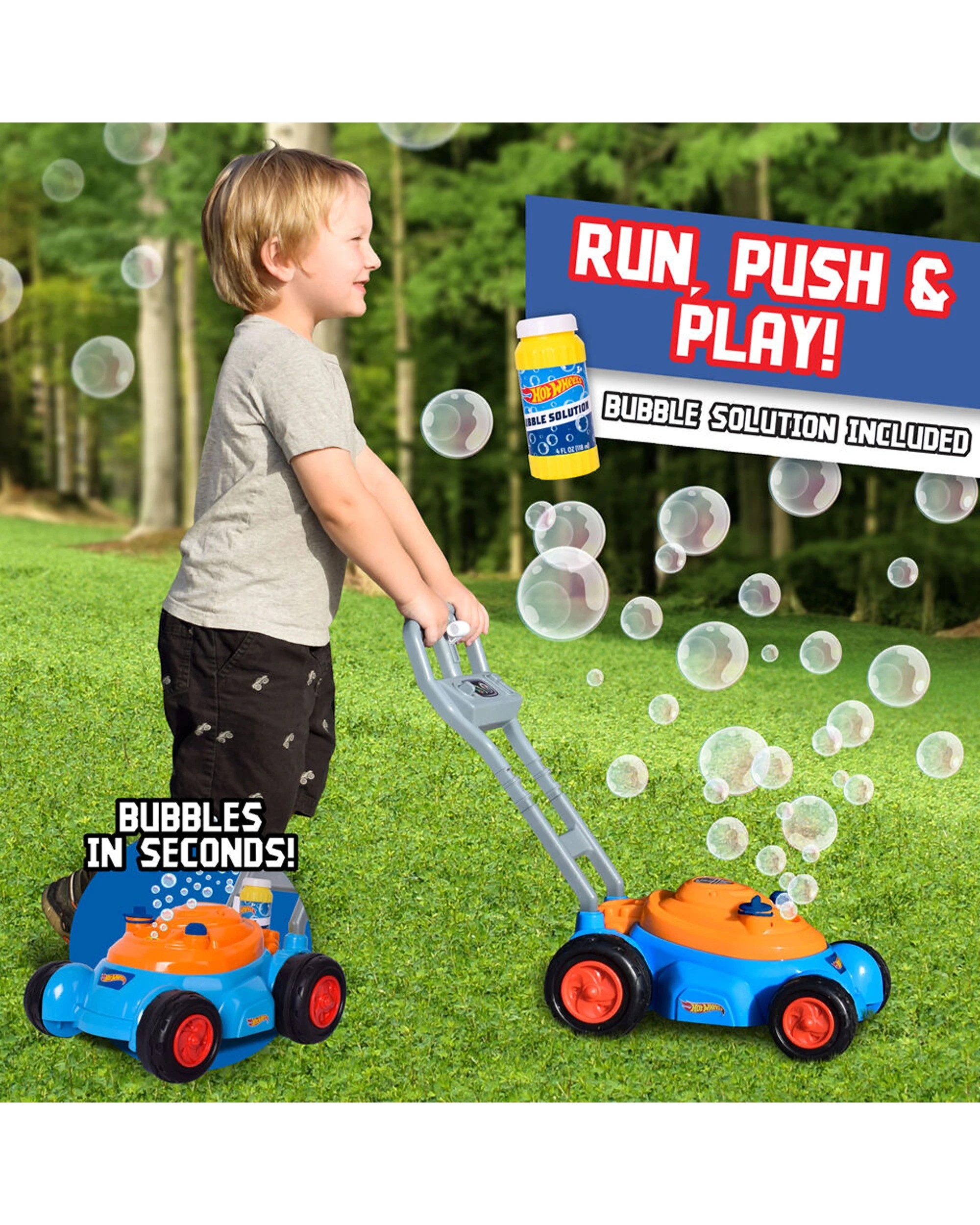 4 Hot Wheels Bubble N Go Mower Automatic Bubbles Kids Outdoor Toy - Multi, 4 of 8