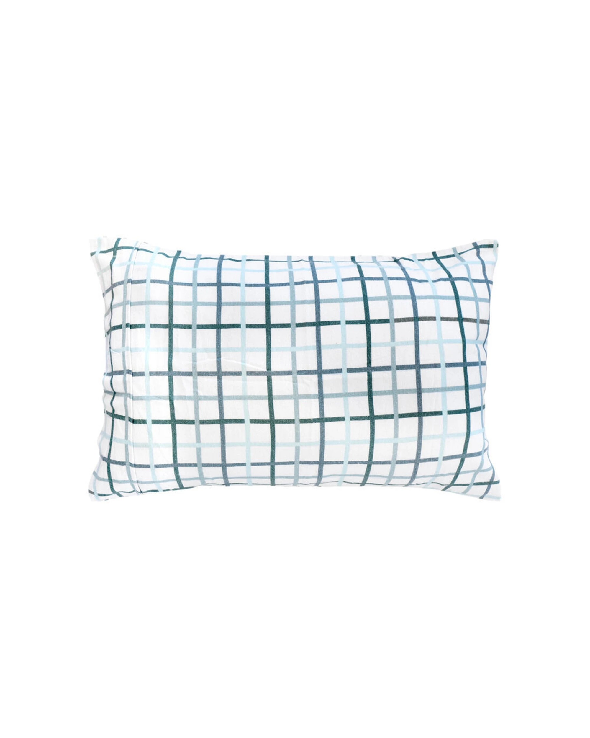 6 Campbell Brushed Cotton 160GSM Flannelette Sheet Set - Double Bed - Blue - Double Bed - Blue, 6 of 7