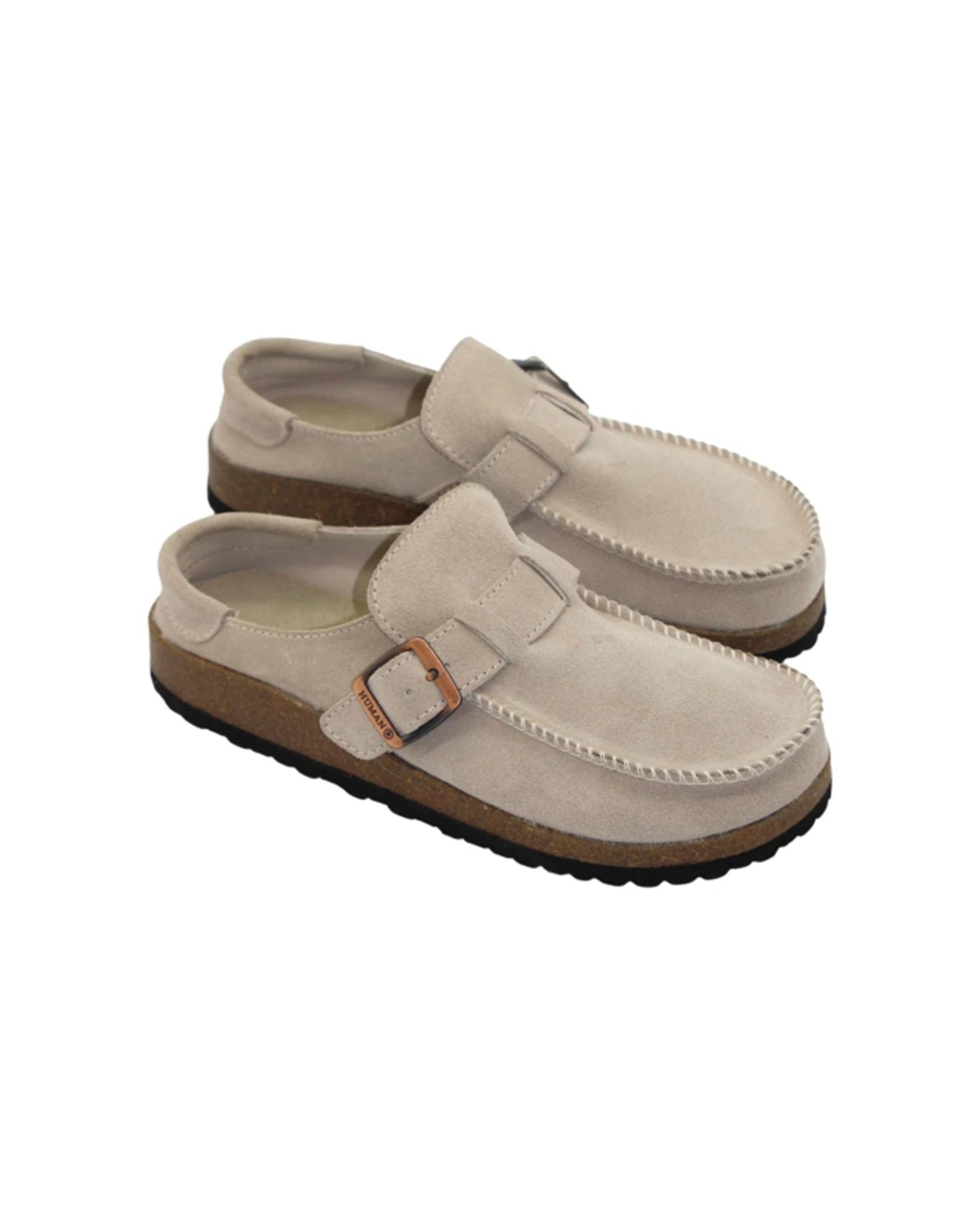 2 Human Shoes Winnie Women's Moccasin Slip-ons Moulded Sole Vintage Green Suede SAND SUEDE, 2 of 4