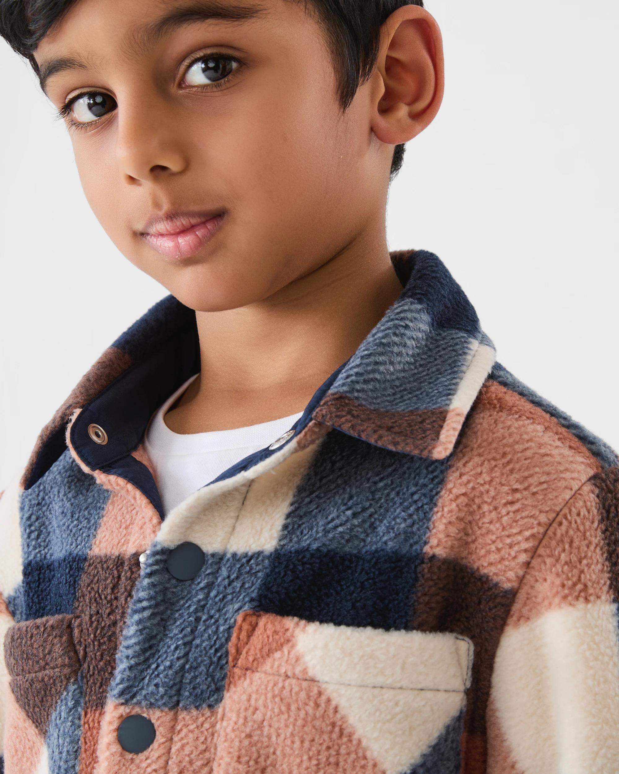 3 Cosy Shacket Blu Check, 3 of 7