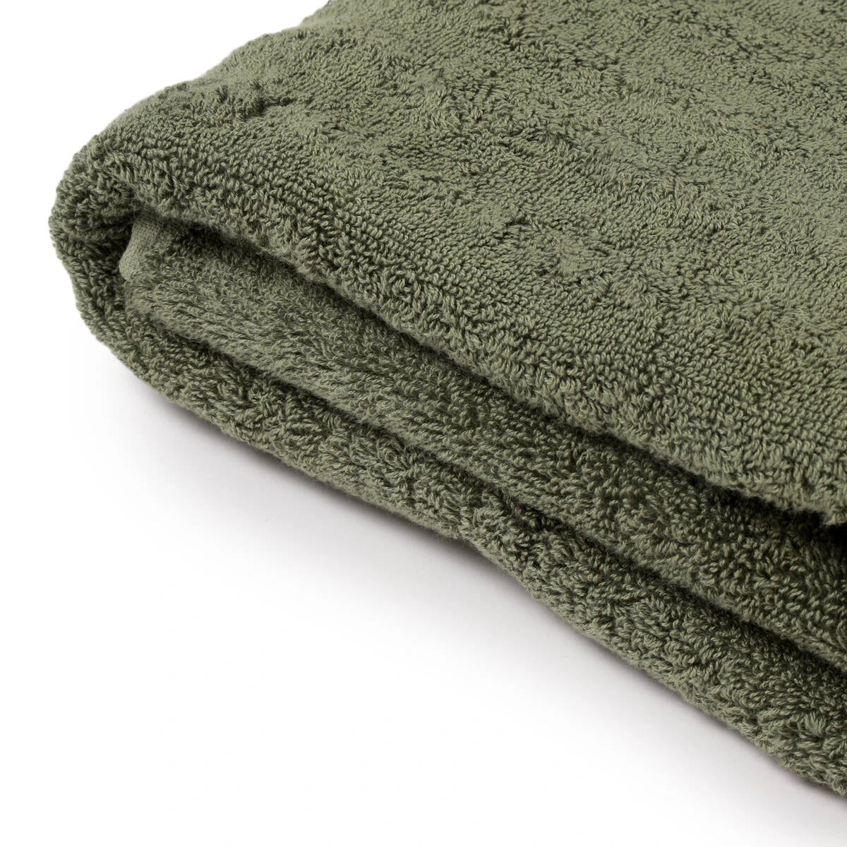 4 Thick Ribbed Australian Cotton Bath Sheet - Forest Green, 4 of 5