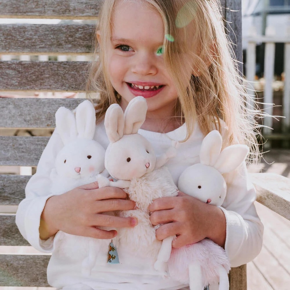 6 Bunnies by the Bay - Baby 'Rutabaga Bunny' Roly Poly - Soft Toy - - 16cm - Beige, 6 of 8