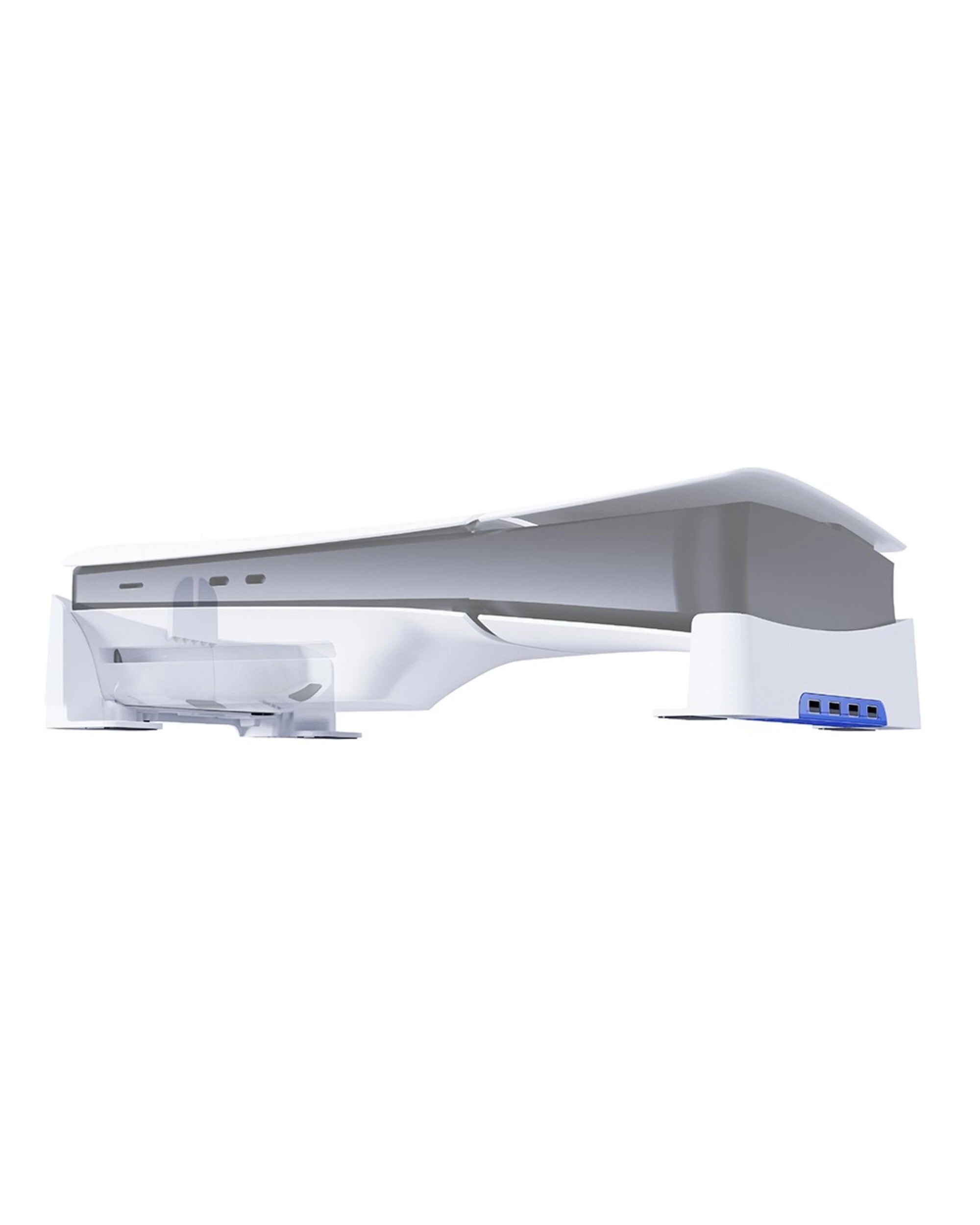 1 4Gamers PS5 Slim Horizontal Stand with USB Charging Ports - White, 1 of 5