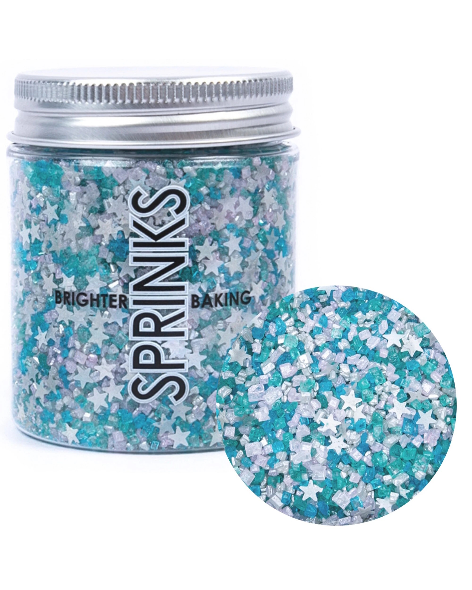 1 Sprinks Sprinks Milky Way Glitz Sprinkles 80g - Blue, Green, Silver, 1 of 2